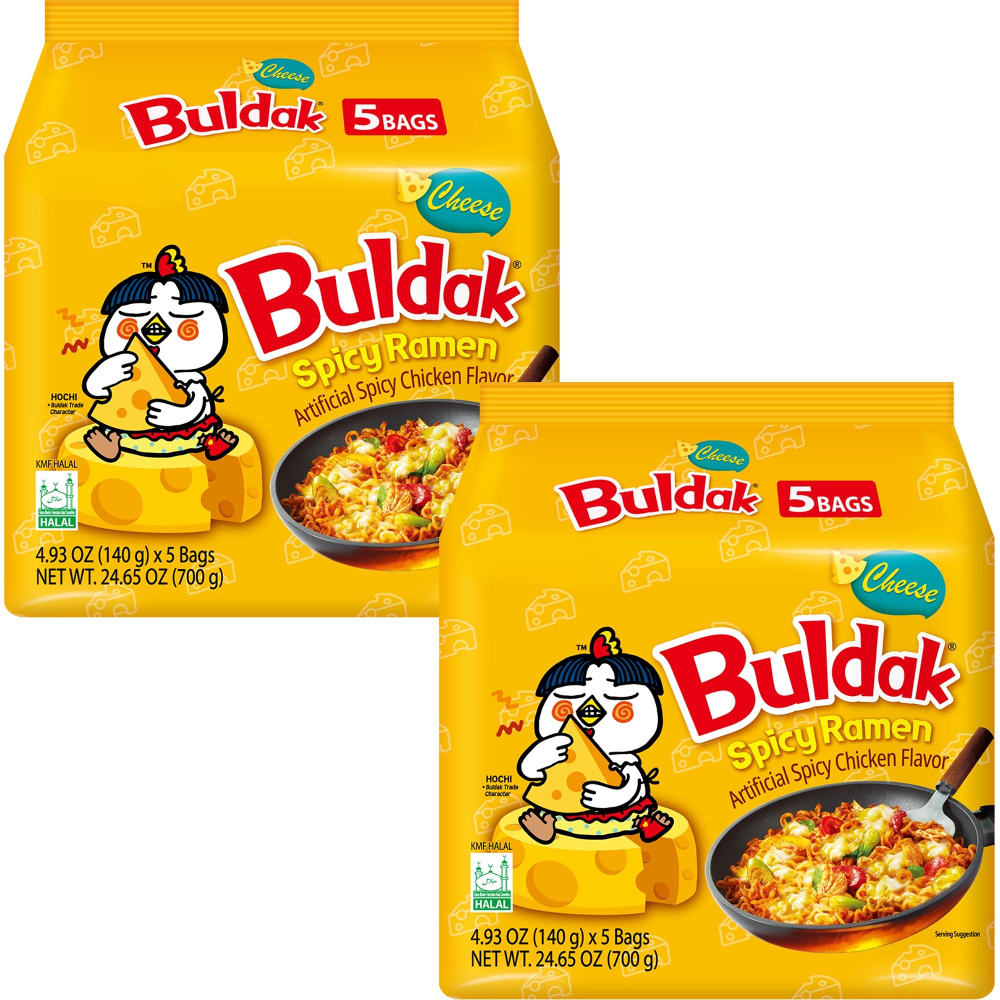 Buldak Noodles Cheese Spicy Chicken Flavor Ramen - 10 Pack 1
