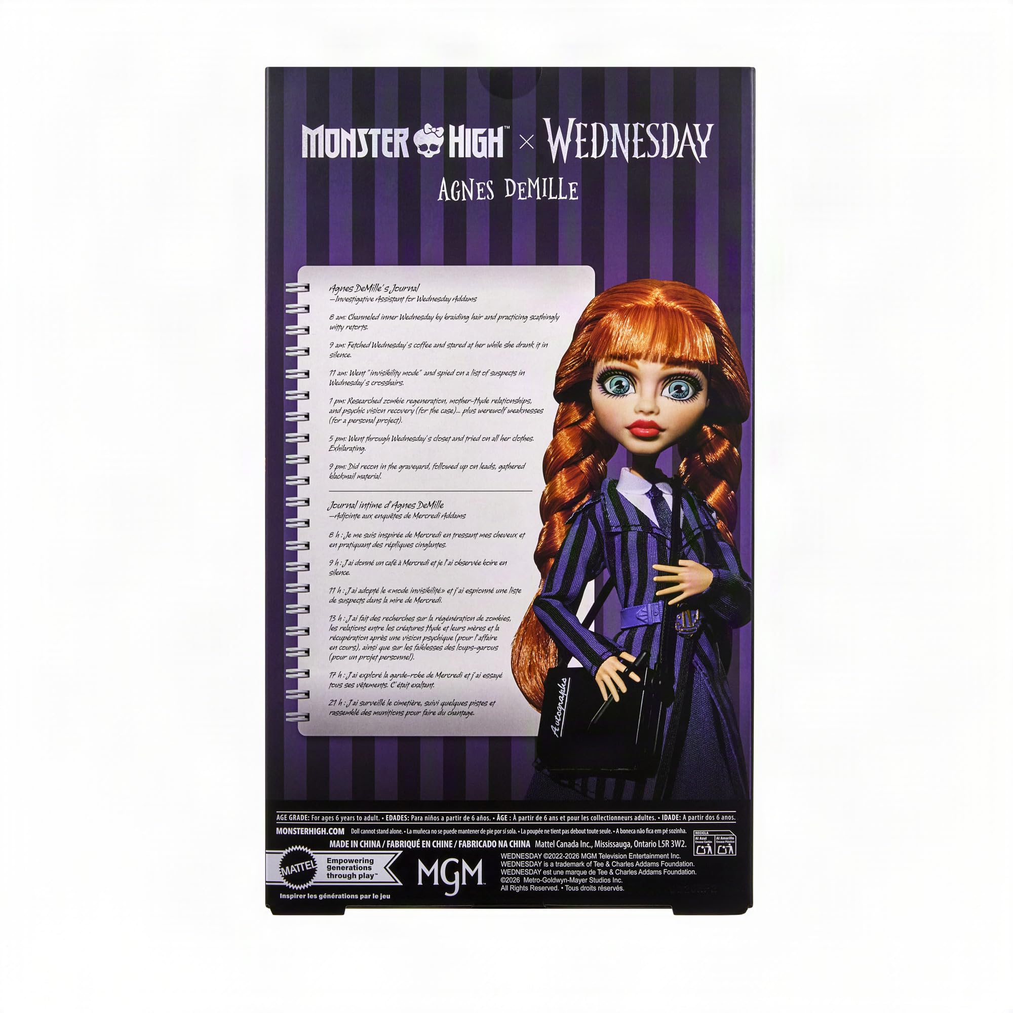 Monster High Agnes DeMille Doll - Inspired by Wednesday Series | Ages 7-12 | Plastic 6