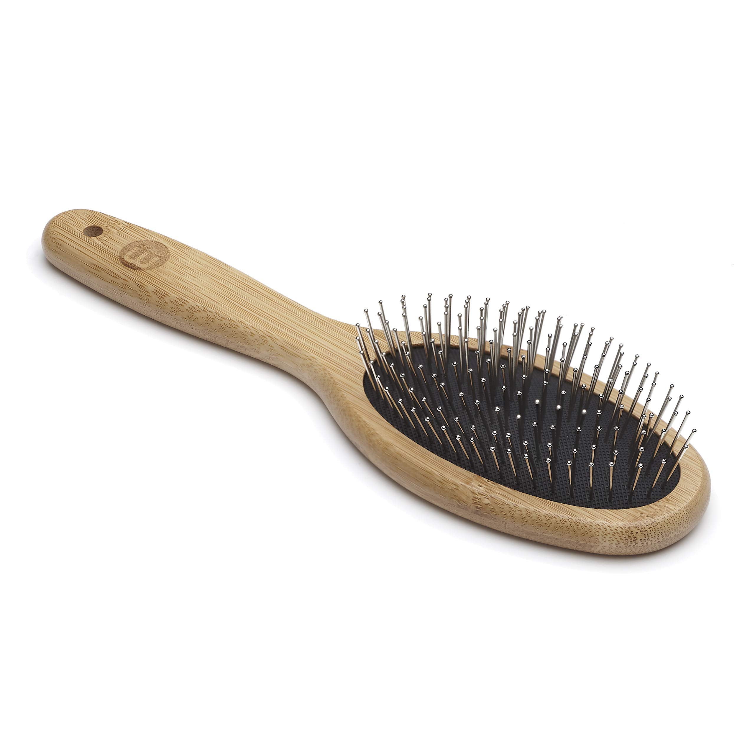 Mikki Bamboo Ball Pin Brush - Eco-Friendly Grooming for Medium to Thick Coats | Large