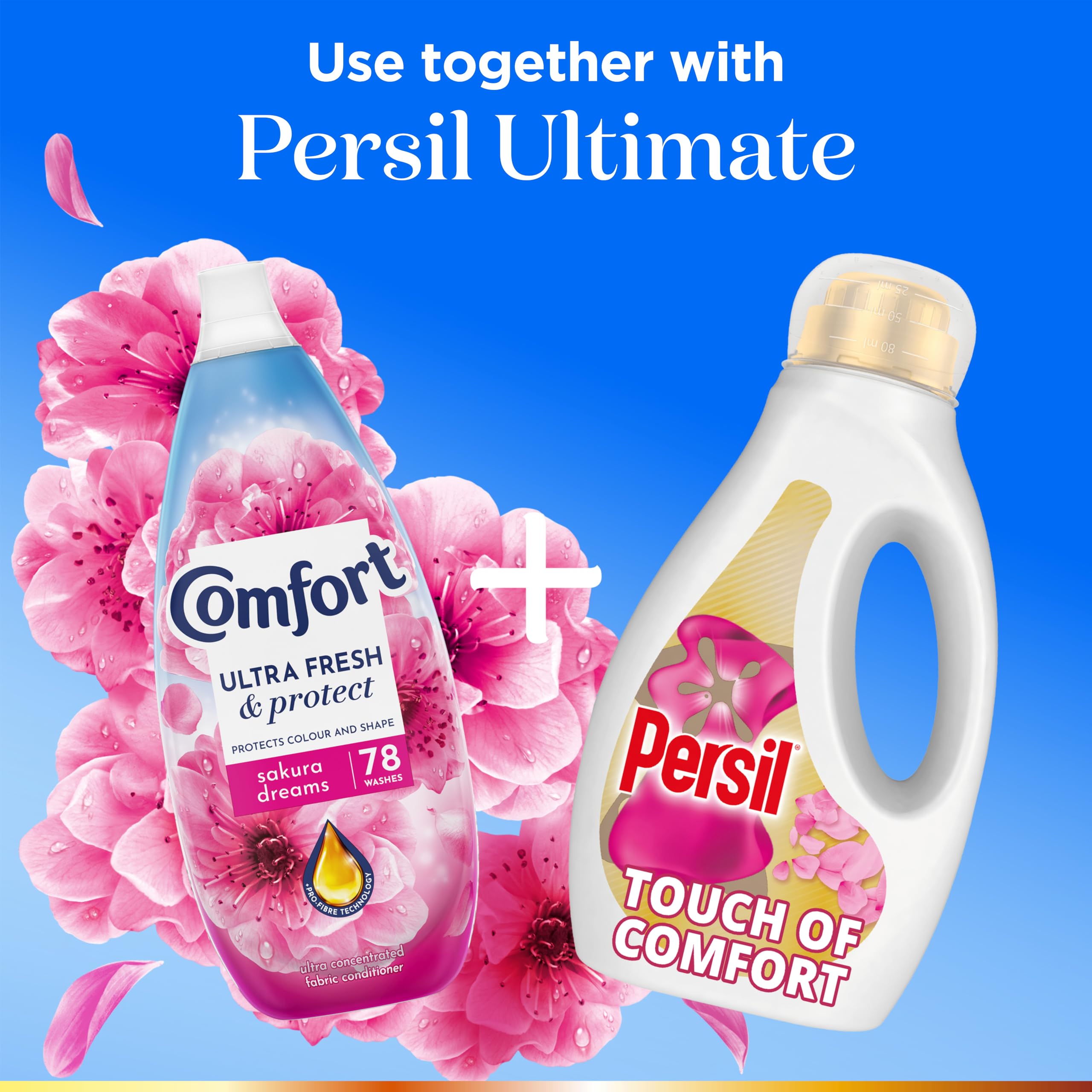 Comfort Ultra Fresh & Protect Sakura Dreams Liquid Fabric Softener | 1.17L | Protects Fibres & Locks in Colour 6