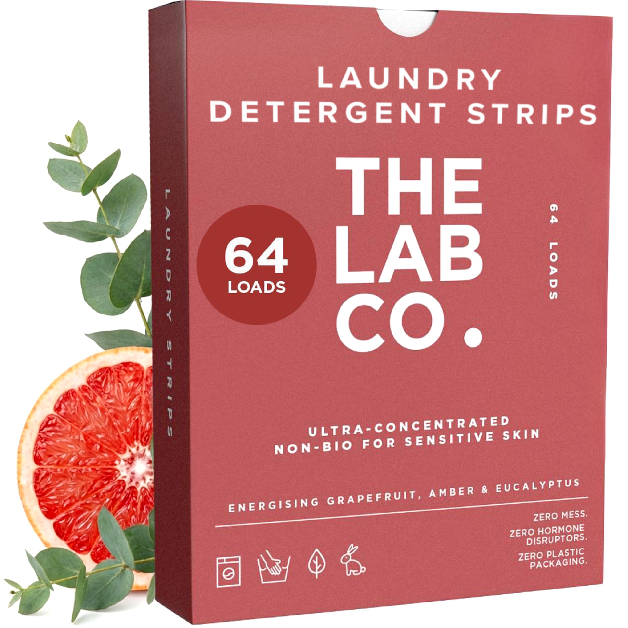 The Lab Co. Laundry Detergent Sheets | Eco Ultra-Concentrate | Energising Scent | 64 Count 1