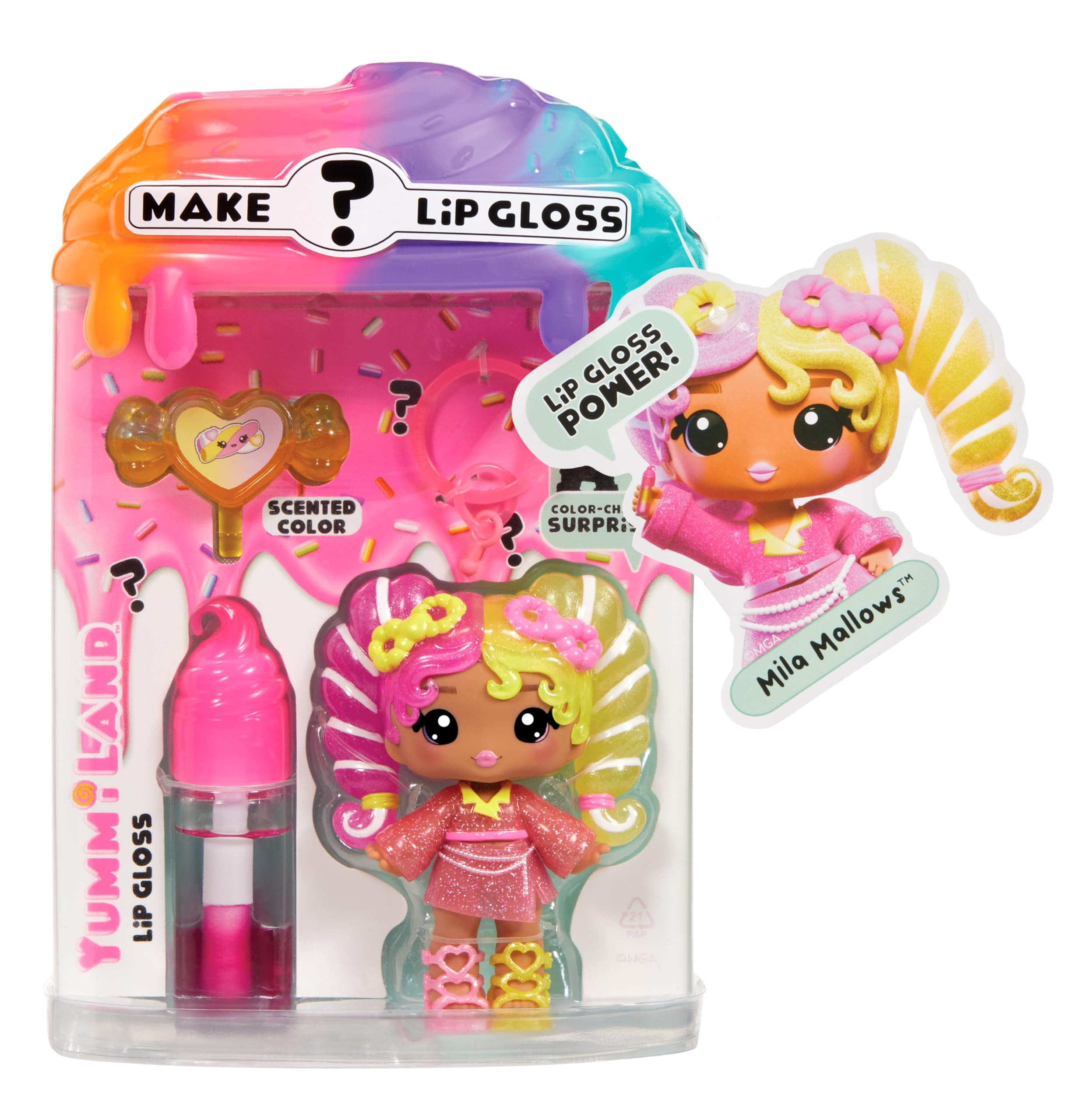 Yummiland Mila Mallows Lip Gloss Doll - Mystery Color Change Series, Ages 4+ 12
