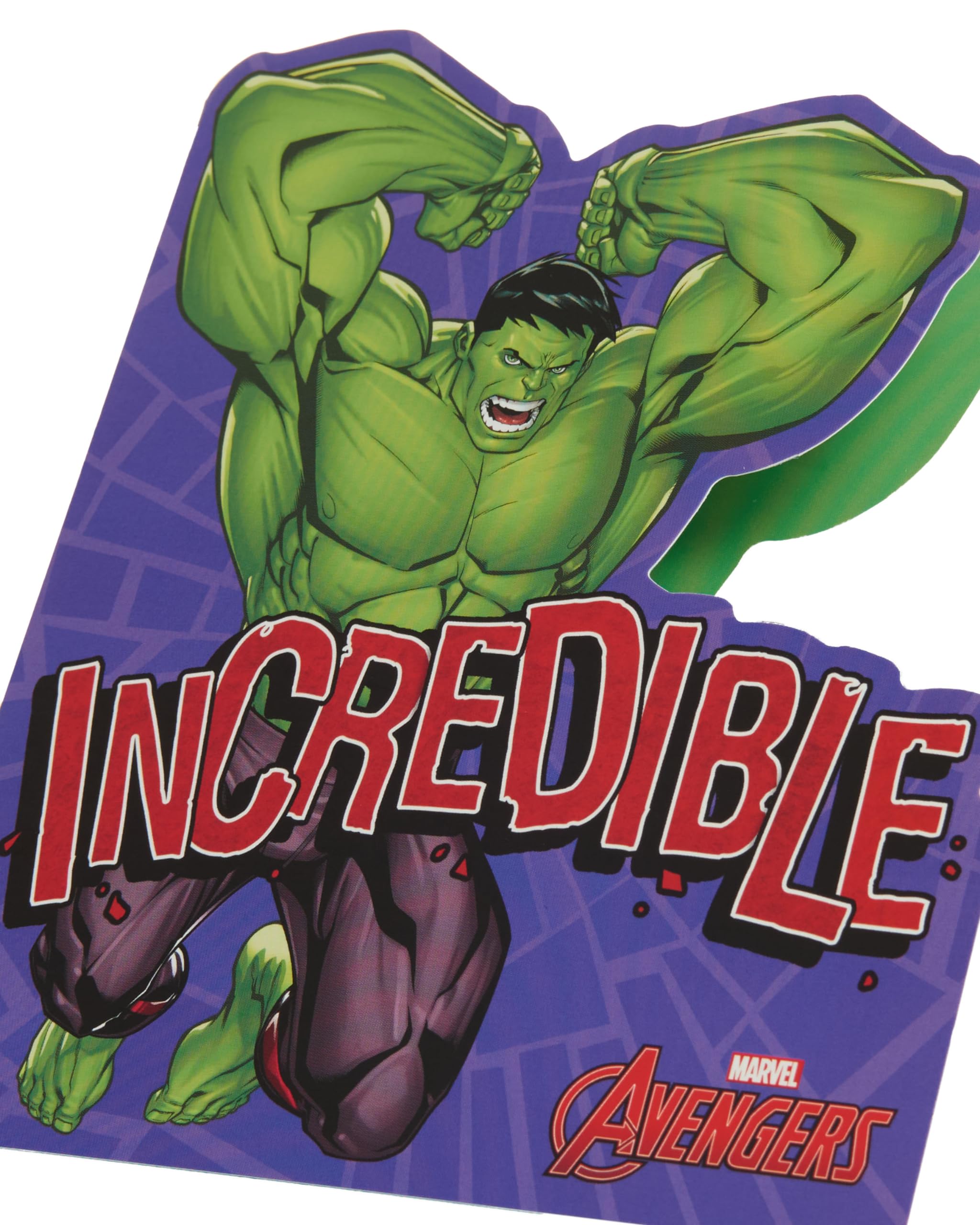 UK Greetings Marvel The Avengers Shaped Hulk Birthday Card for Him/Boy | 165 x 190 mm 4