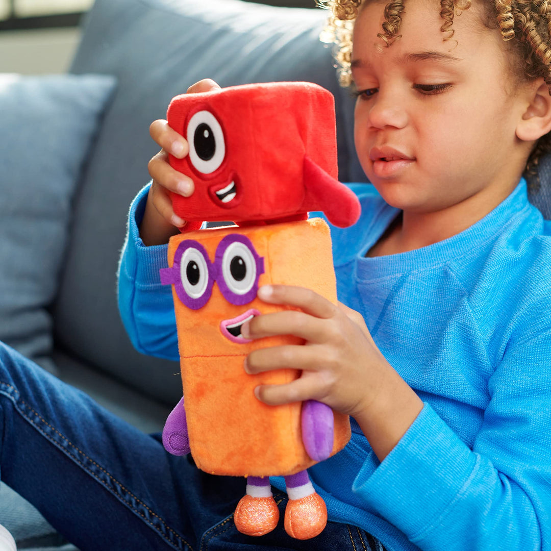 Numberblocks One and Two Playful Pals Plush Toys - Soft Tactile Stuffed Animals for Toddlers 18m+