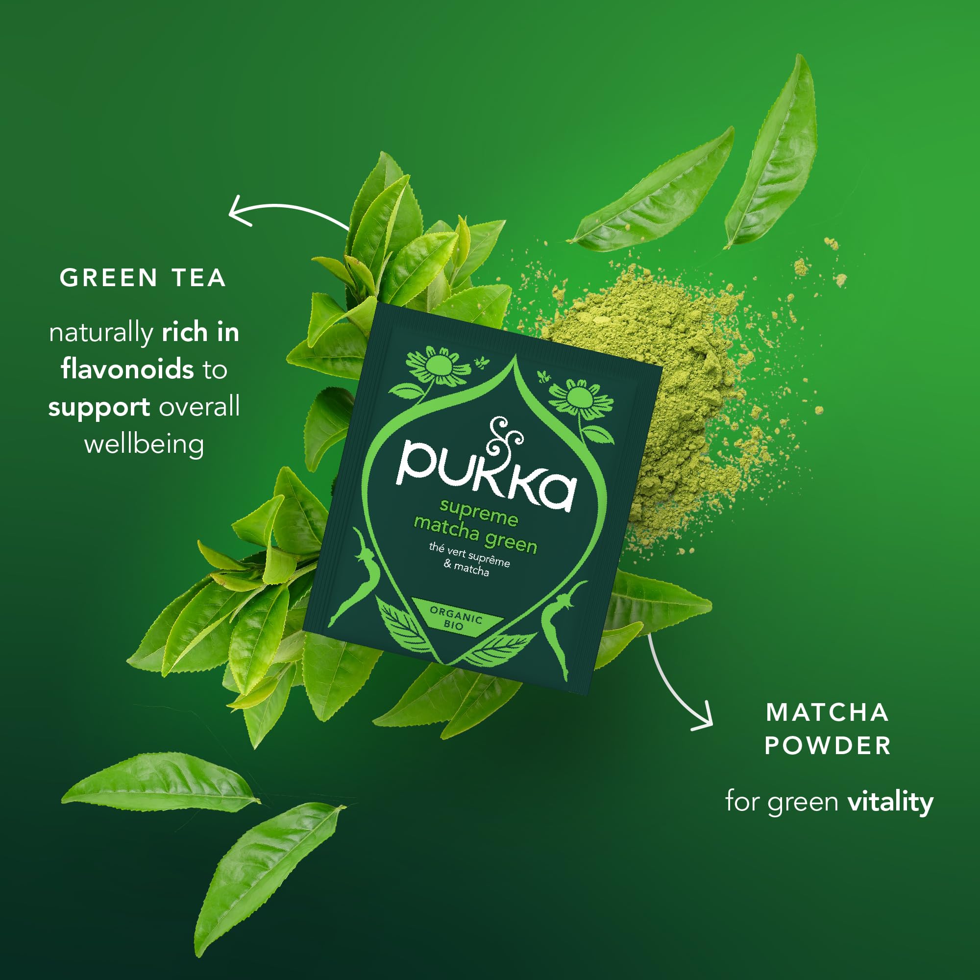 Pukka Herbs Supreme Matcha Green Organic Tea Bags Box | 40 Count | Rich in Antioxidants 4
