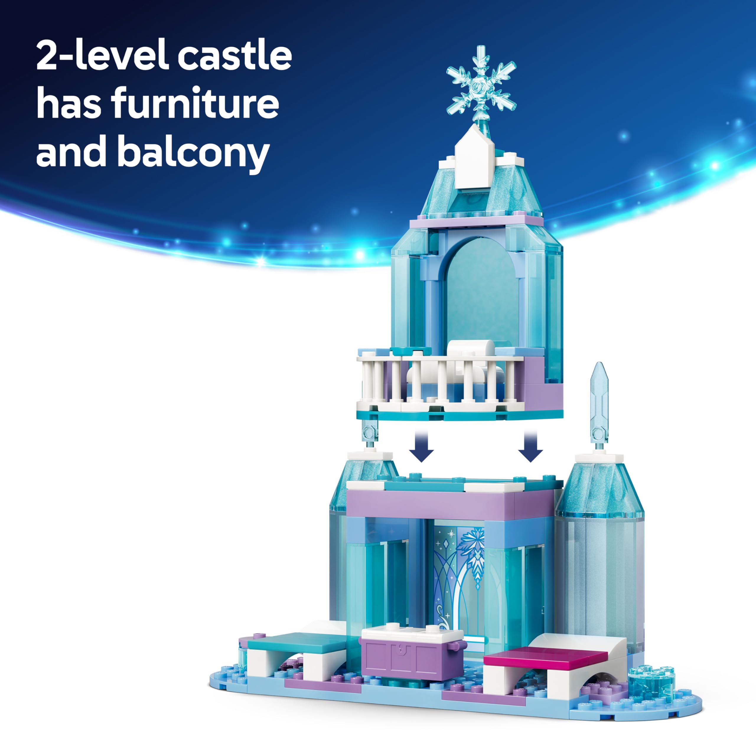 LEGO Disney Frozen Elsa's Ice Castle & Snow Ride Adventure Building Set | Ages 4+ | Model 43281 7