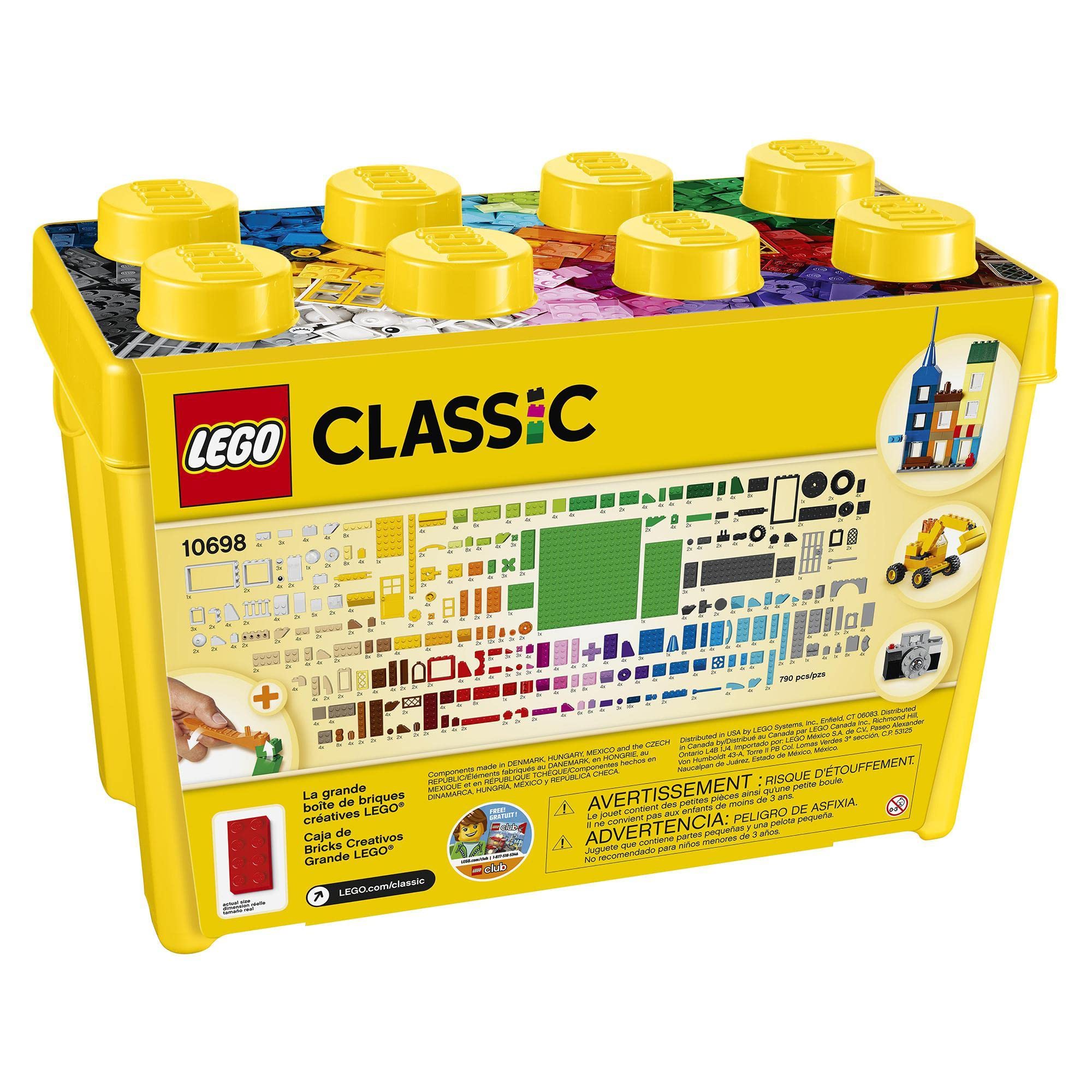 LEGO Classic Large Creative Brick Storage Box Set 10698 | 790 Pieces | Ages 4+ 7