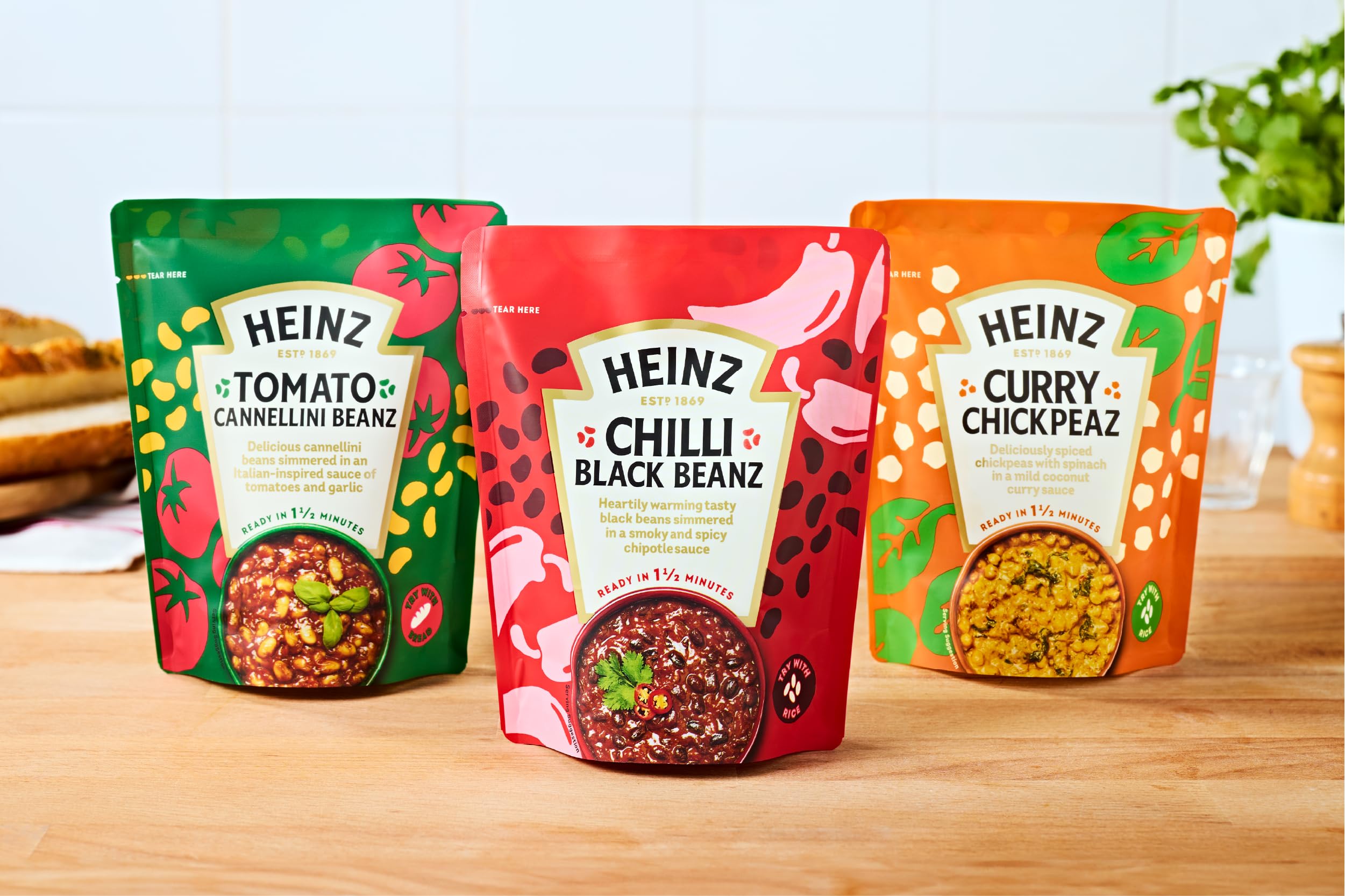 HEINZ Curry Chickpeas with Coconut and Spinach - Meal for One, Ready in 1.5 Mins 3
