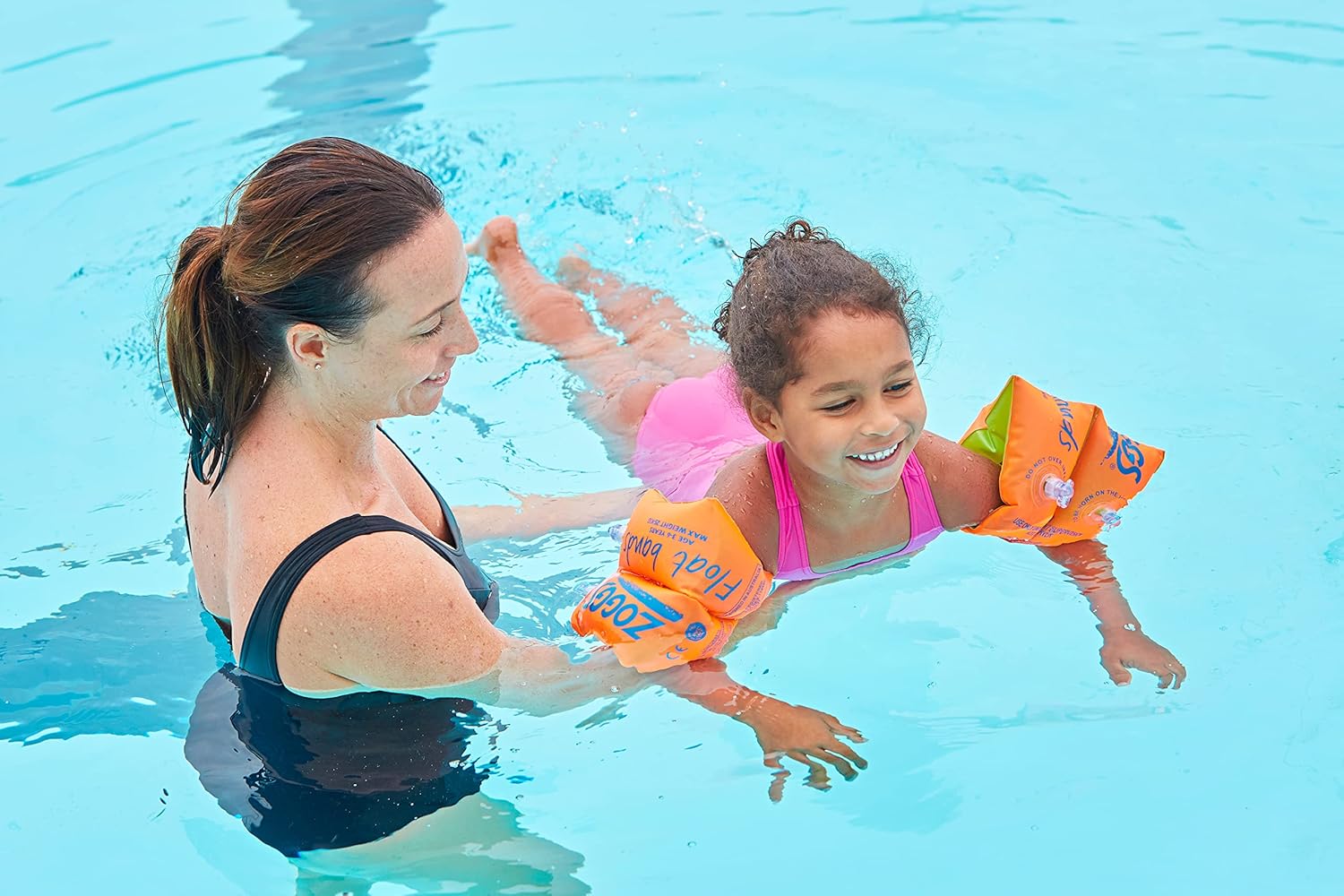 Zoggs Swimming Armbands for Kids - Orange Float Bands for Ages 0-12 Months 3