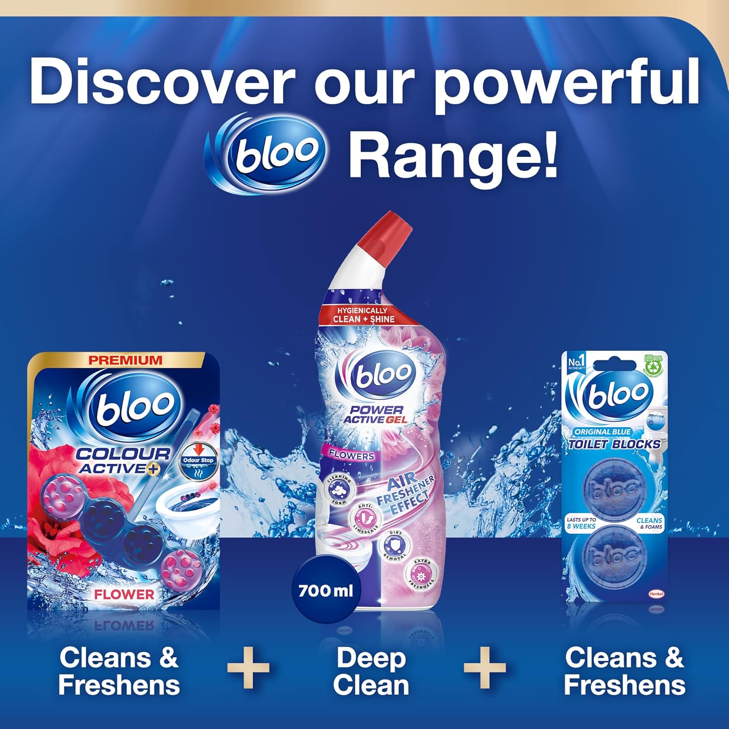 Bloo - Colour Active Fresh Flowers Toilet Rim Block 50g 6