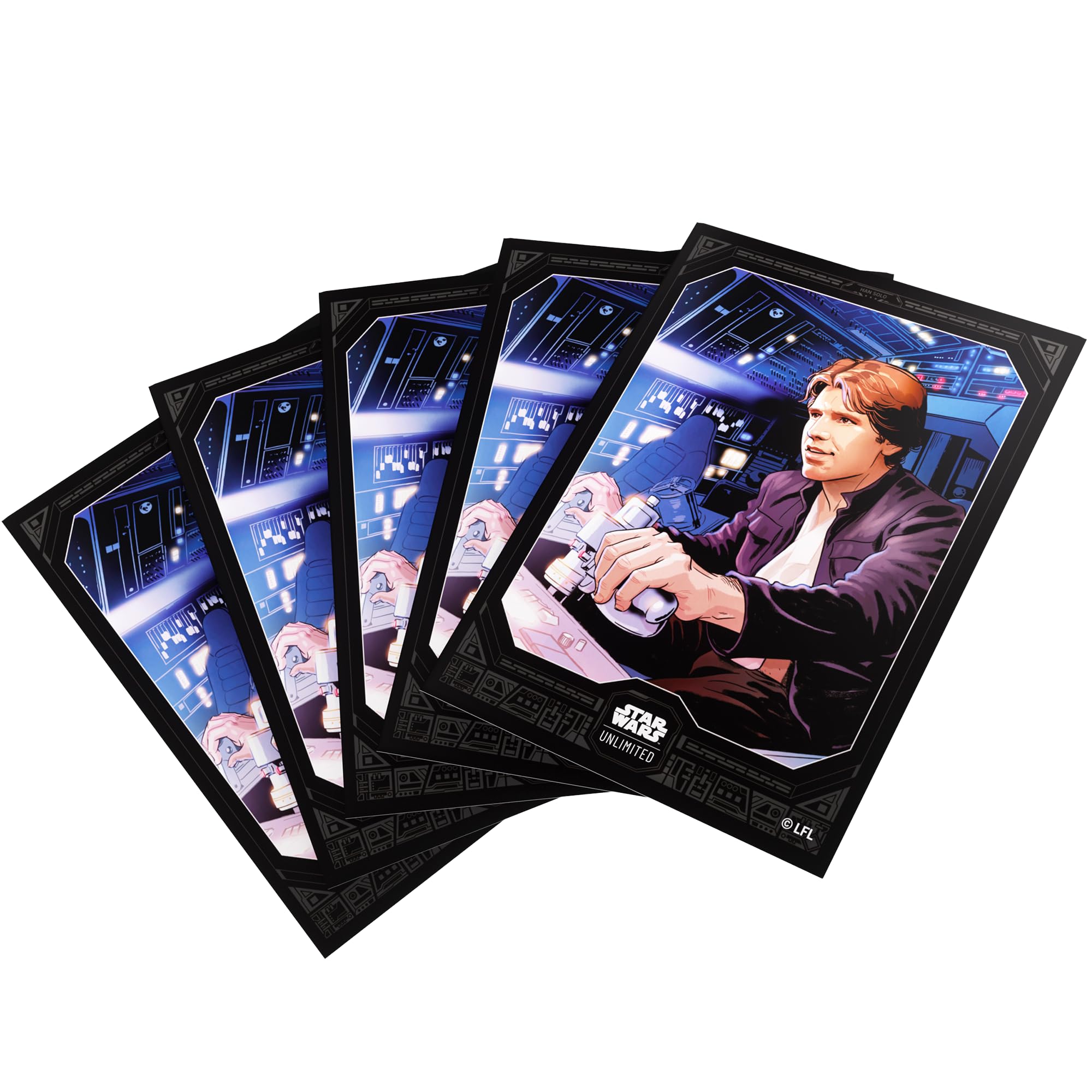 Gamegenic Star Wars: Unlimited Card Game Han Solo Art Sleeves | 66x92mm | 60 Count