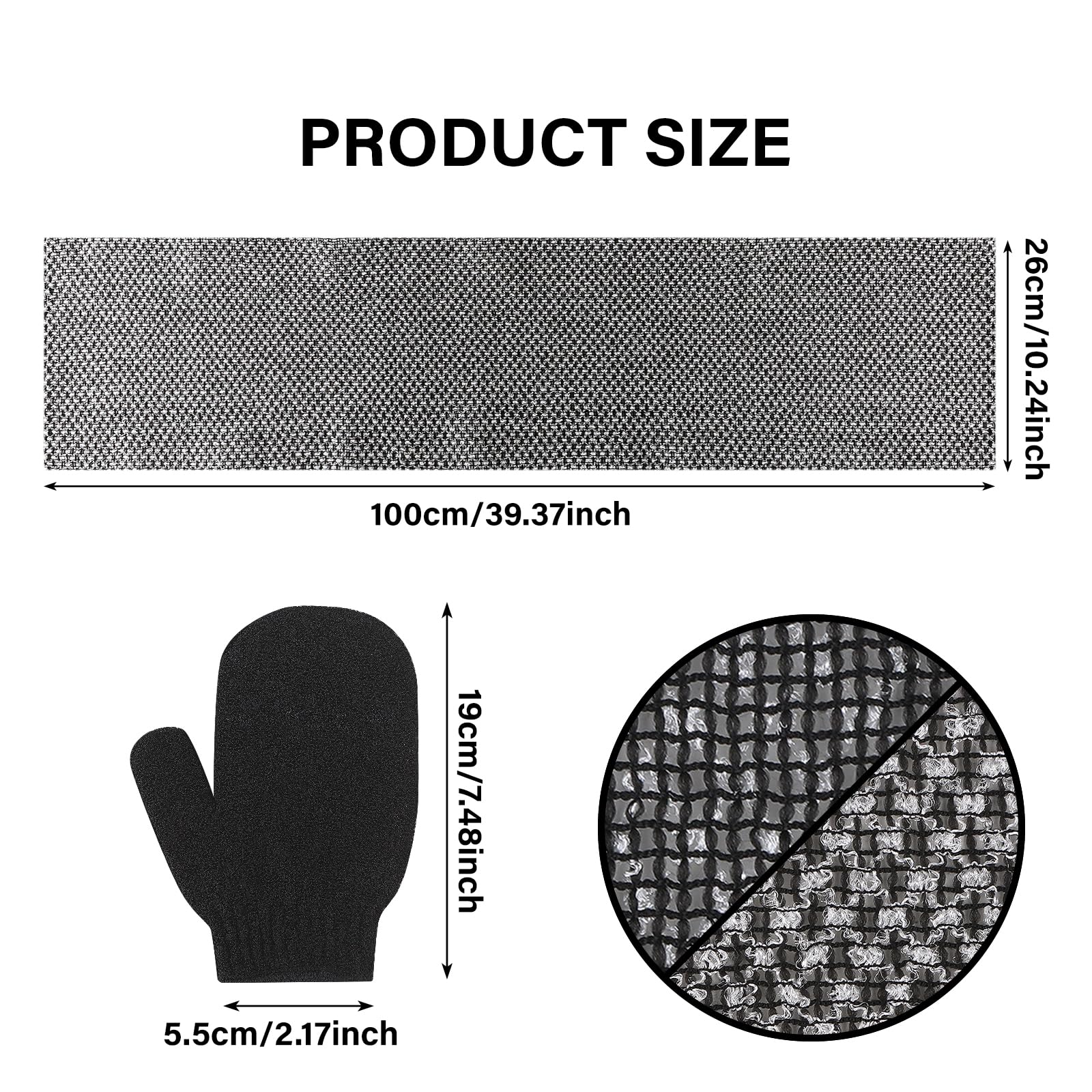 Lafefe Exfoliating Towel Gloves Set - Deep Clean & Pore Unclogging | Unisex Adult | 2 Items 2