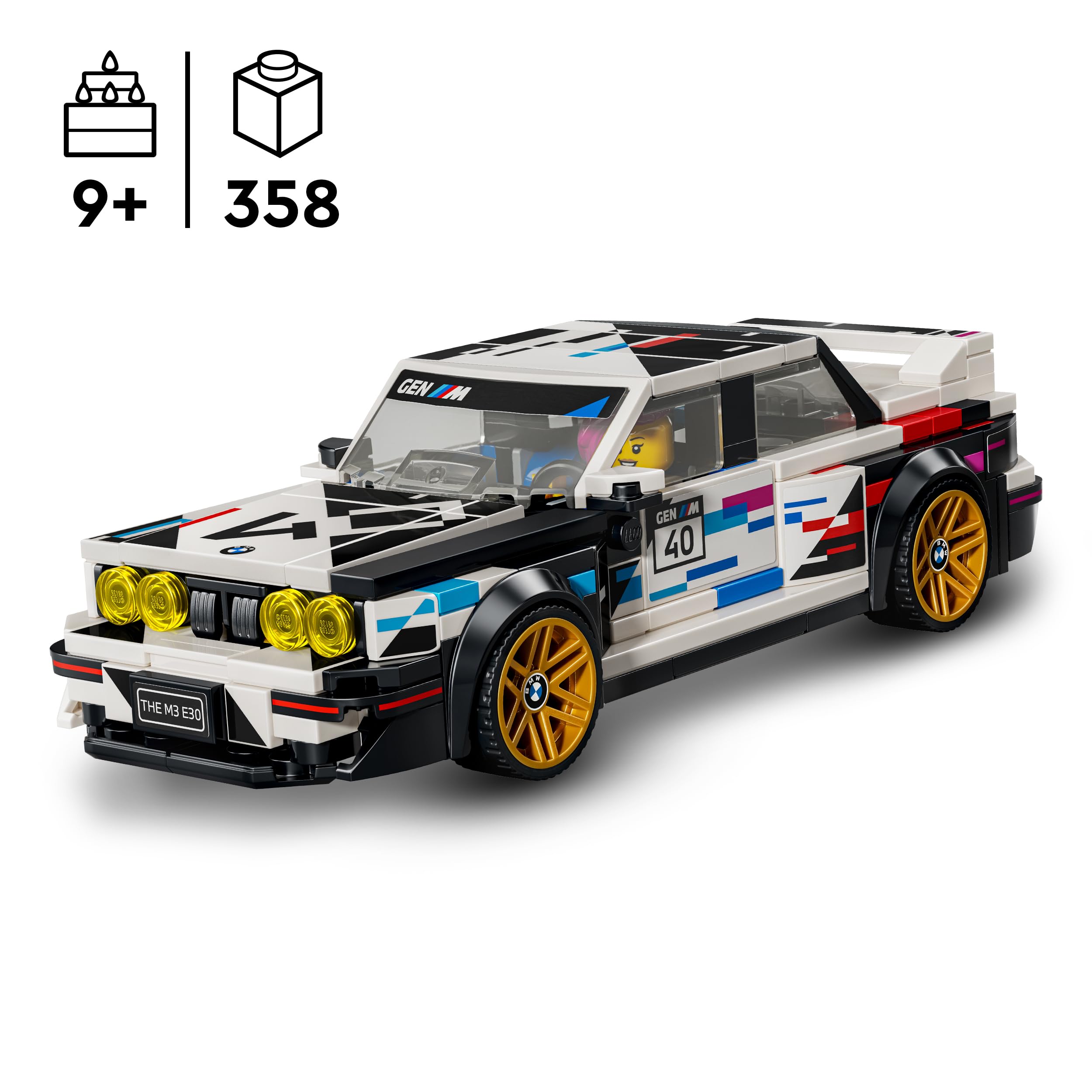 LEGO Speed Champions BMW M3 (E30) Car Toy Building Set | Model 77263 | Ages 9+