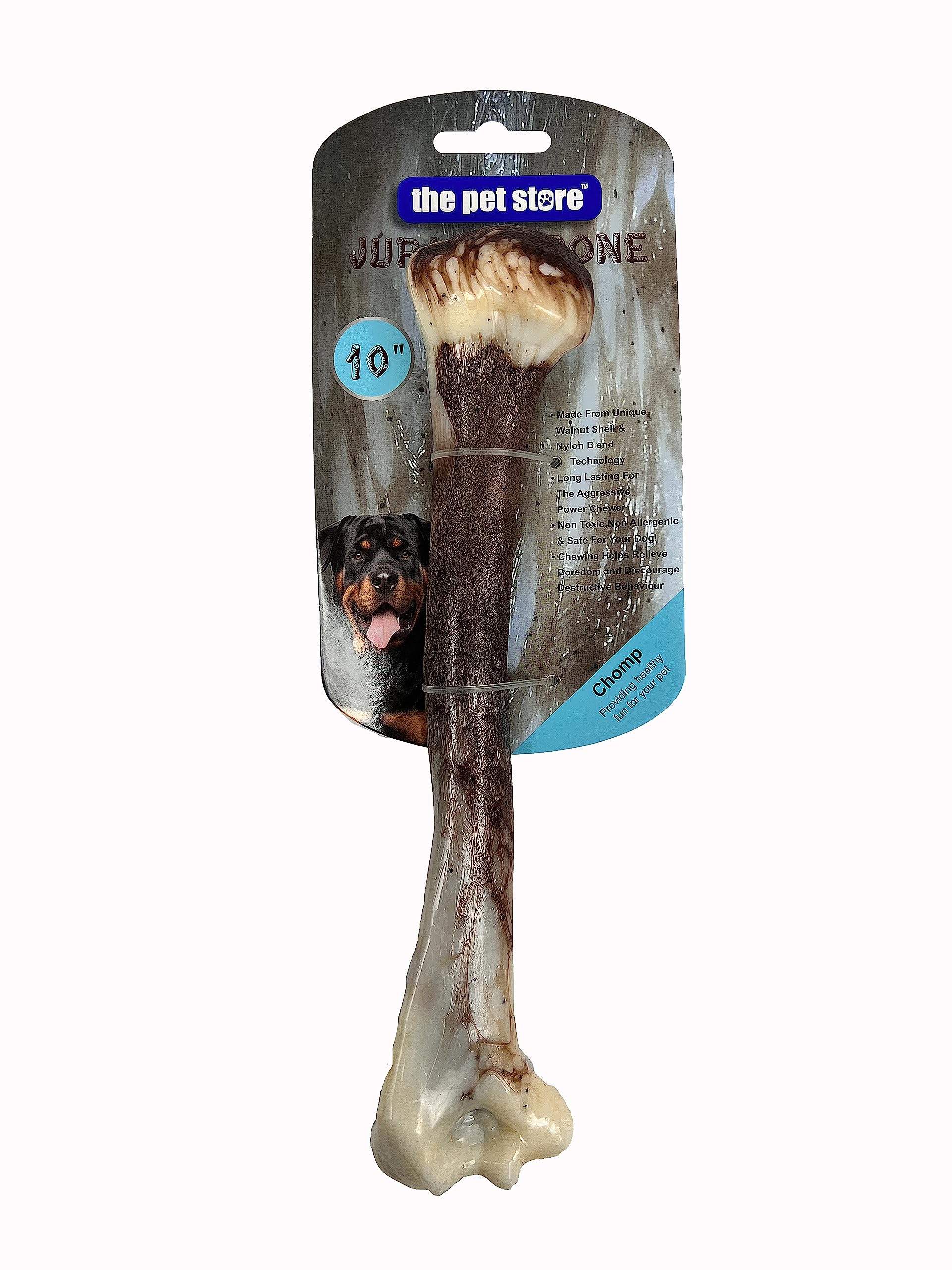 J&E Importers Jurassic Bone 10' Chew Toy for Aggressive Chewers | Heavy Duty Nylon Blend 1