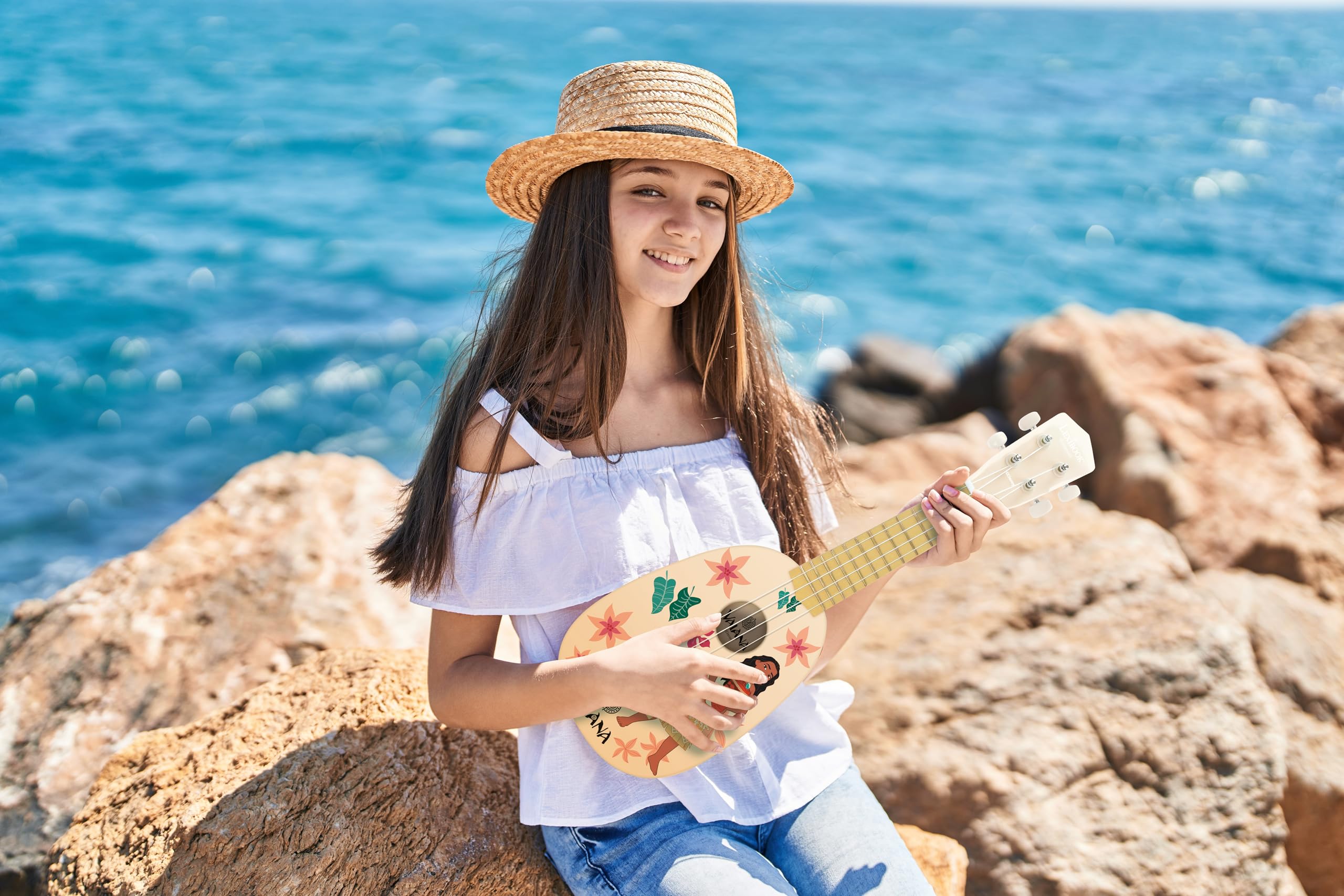 Lexibook Disney Moana My First Wooden Ukulele - 4 Nylon Strings, 53 cm 4