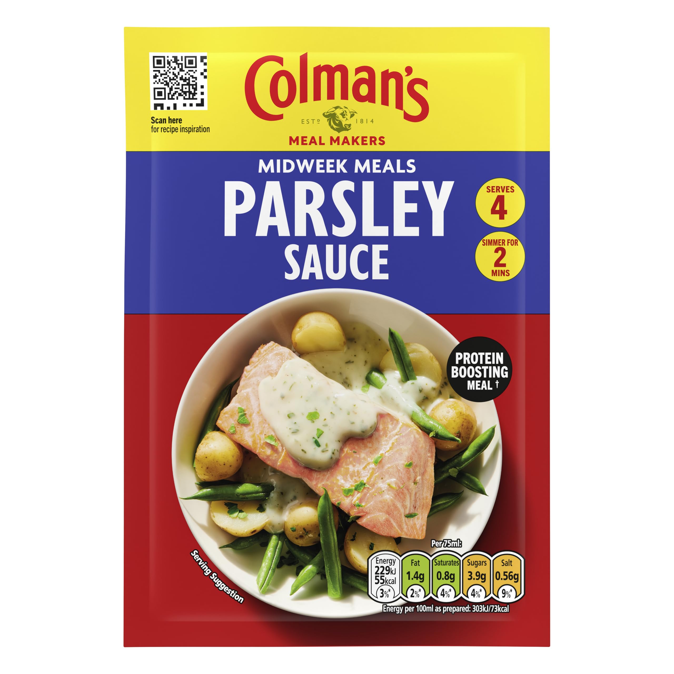 Colman's Petersiliensaucen-Mix mit Kräutern und Gewürzen – Schnelle vegane Kochsauce für Mahlzeiten unter der Woche