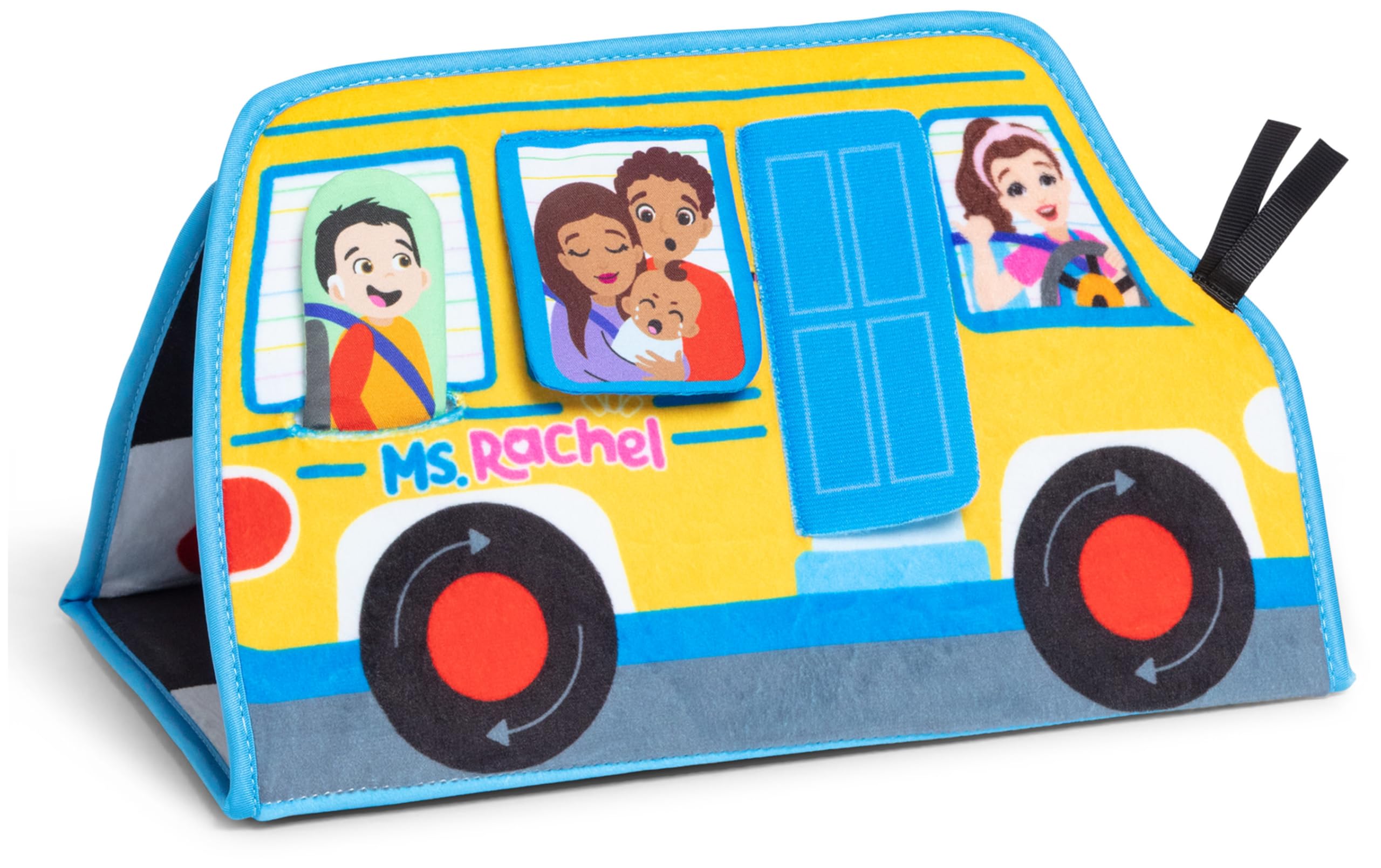 Ms. Rachel Tummy Time Activity Bus - Soft Folding Play Mat with Mirror & Textures for Sensory Development
