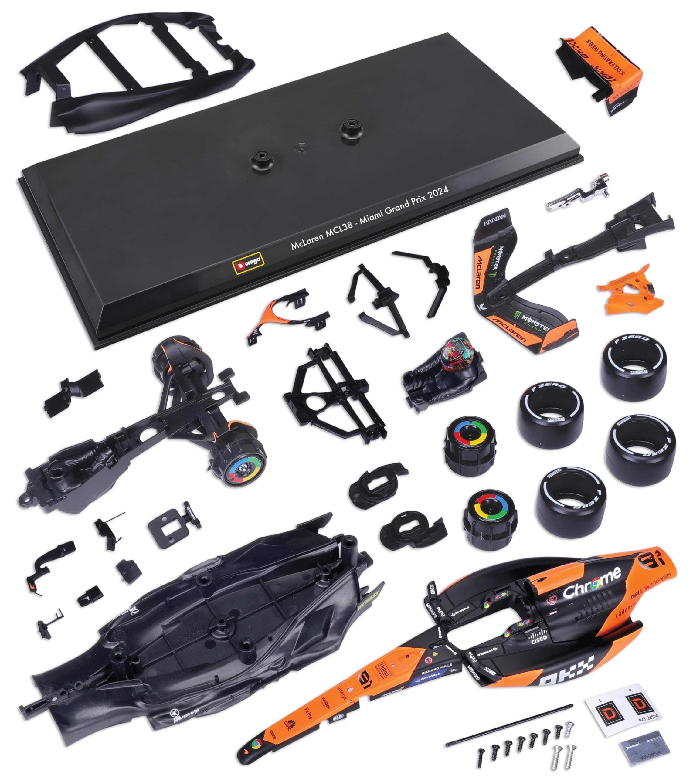 Bburago Build-It-Yourself Die-Cast Formula 1 Model Kit - McLaren MCL38 | Ages 8+ 6