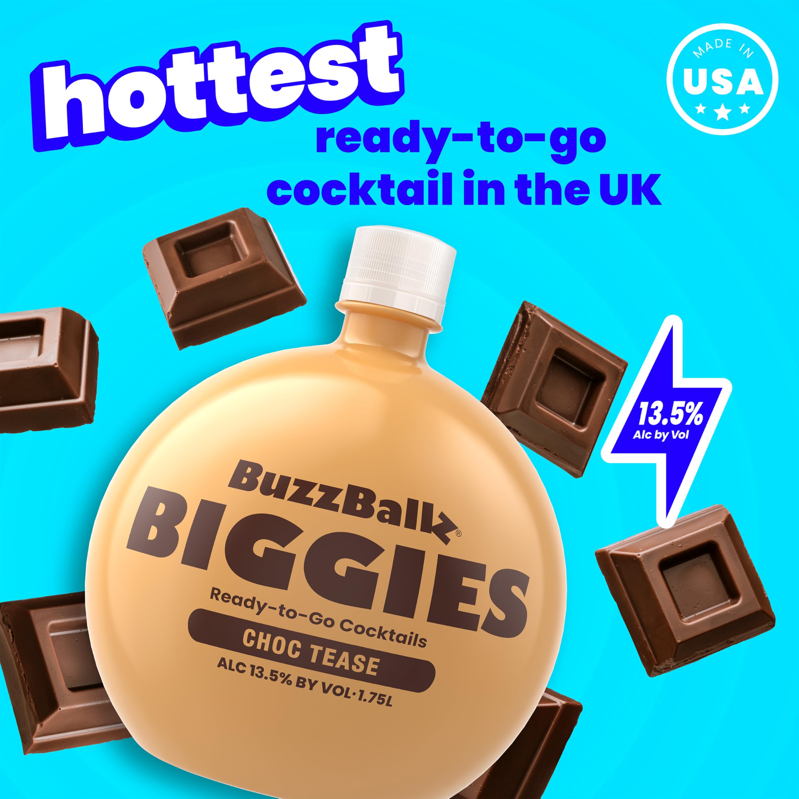 BuzzBallz Cocktails Biggies - Choc Tease Ready to Drink | Cream-Based Vodka Cocktail 6