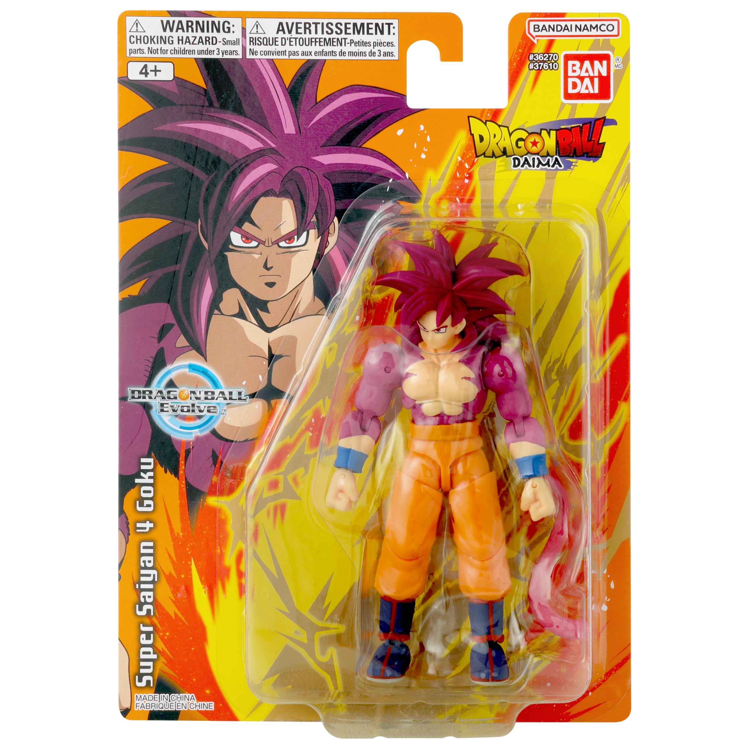 BANDAI Dragon Ball Evolve SS4 Goku Daima Action Figure | 12.5cm | 15 Points of Articulation