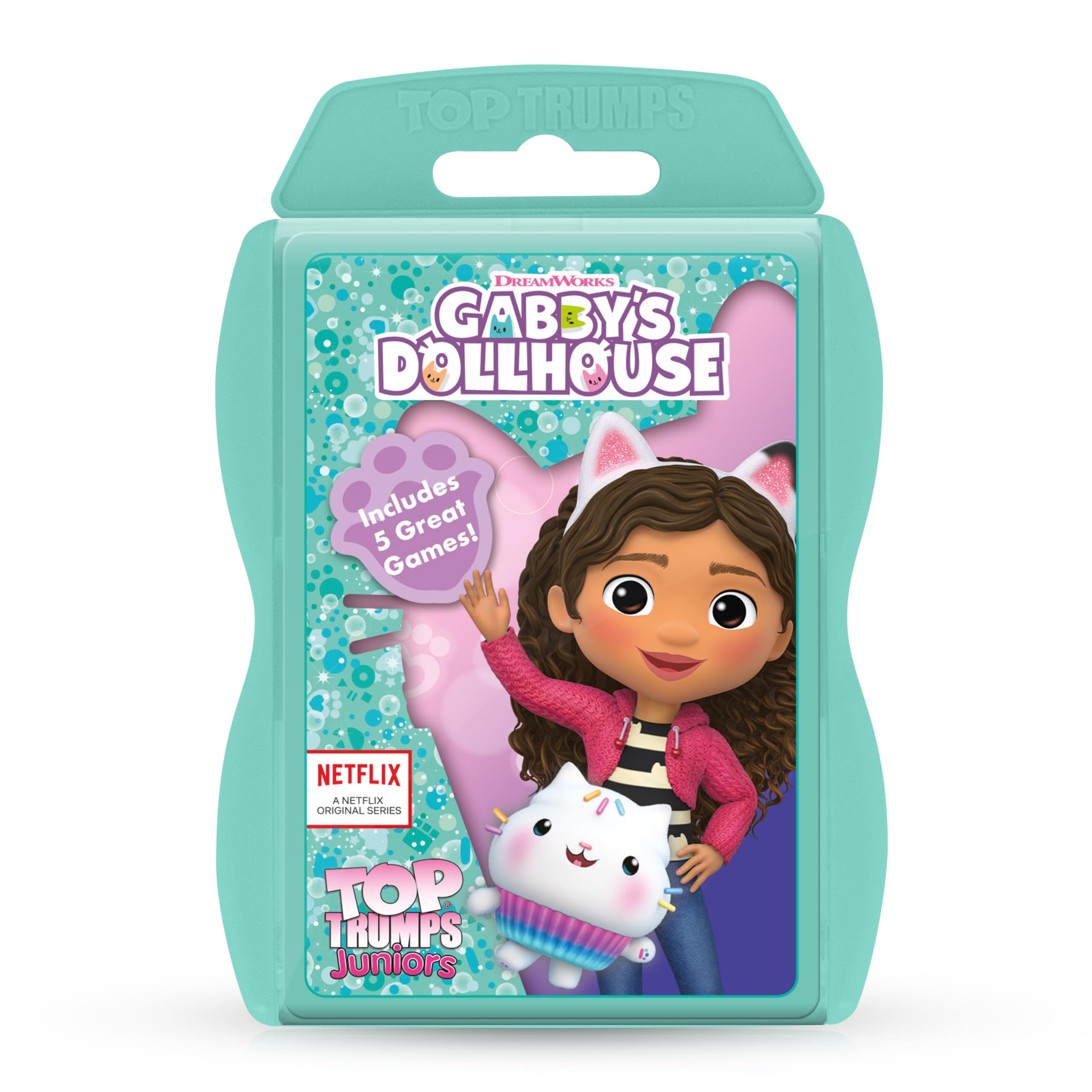 Top Trumps Junior Gabby’s Dollhouse Card Game - 12 Characters | Ages 3+ | Portable