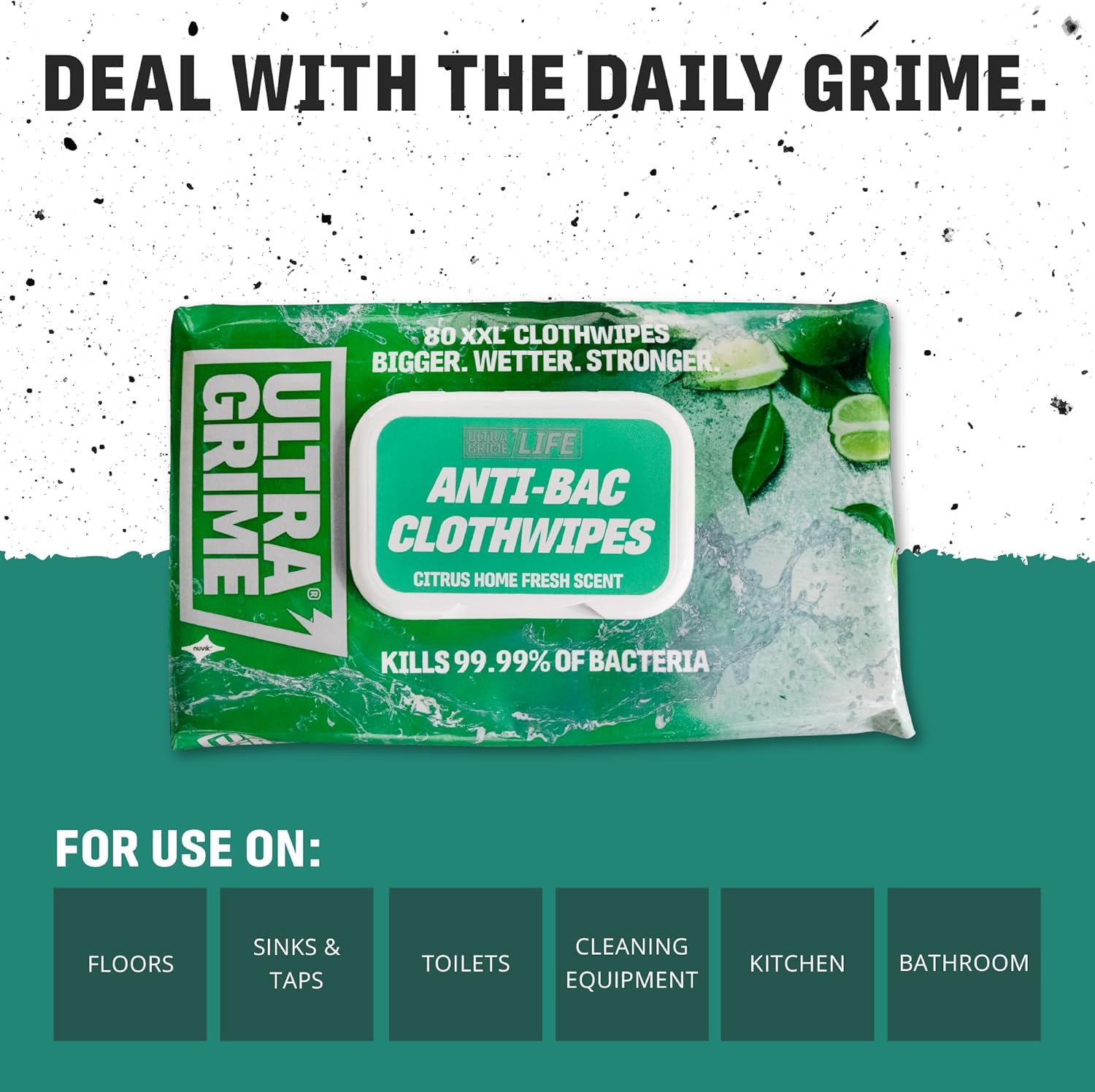 UltraGrime - Multi-Purpose Anti-Bacterial Cleaning Wipes 80-Pack 4