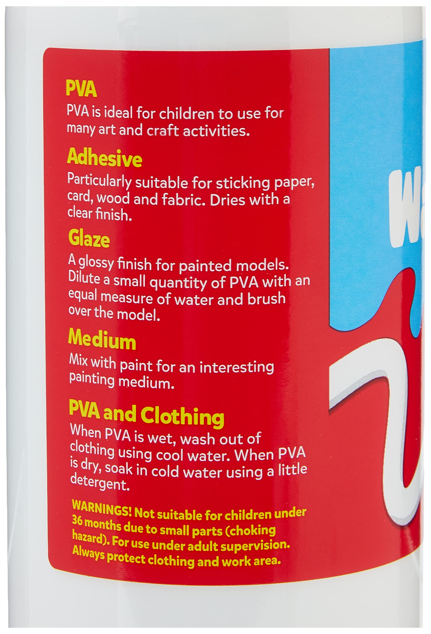 Galt Washable PVA Glue - 500ml Clear Finish | Slime Making & Crafting | Ages 3+ 3