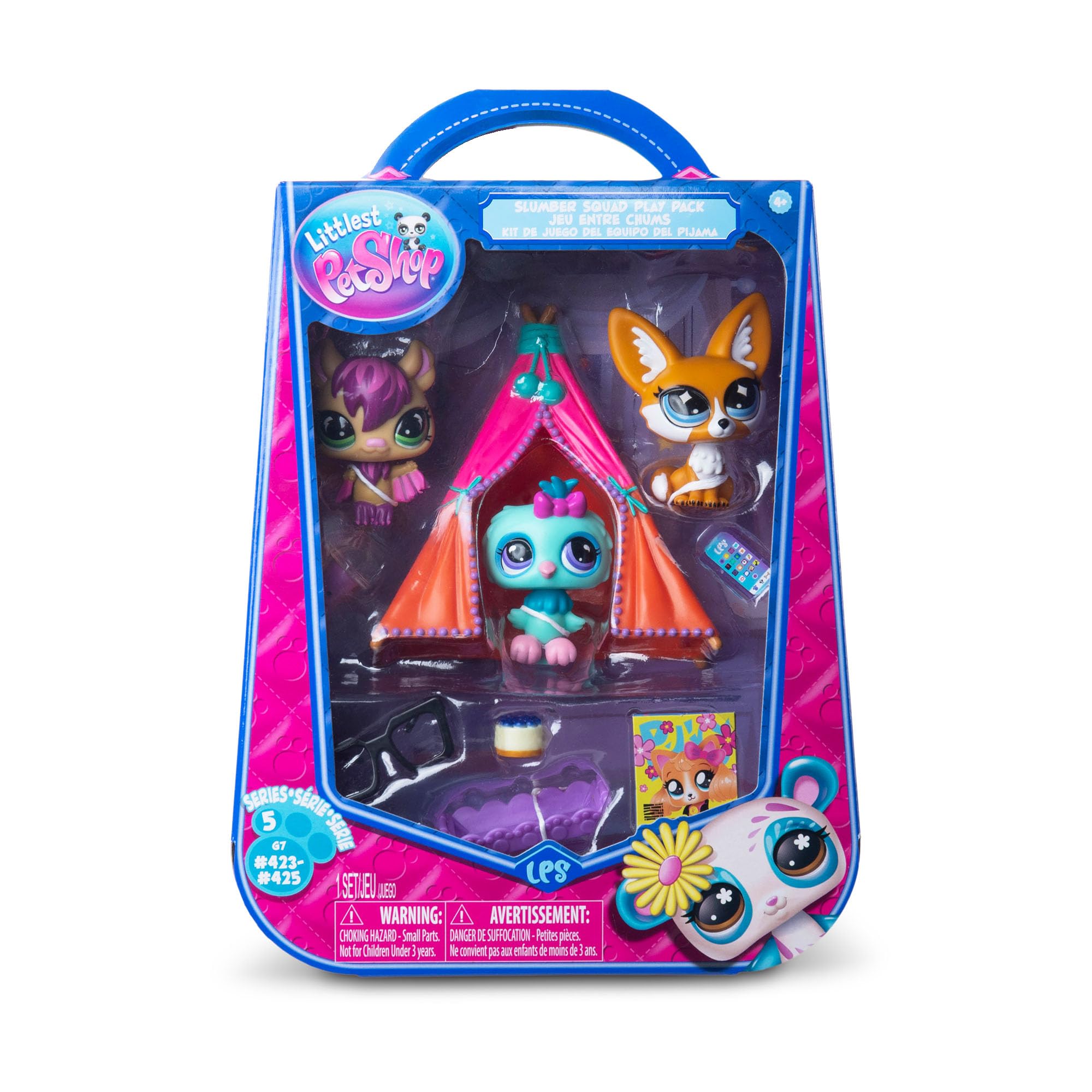 Littlest Pet Shop Slumber Squad Play Pack with 3 Bobblehead Pets & 6 Accessories 8