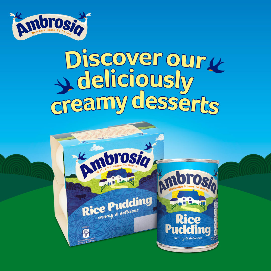 Ambrosia Original Rice Pudding 400g Can - Creamy Ready-to-Eat Dessert