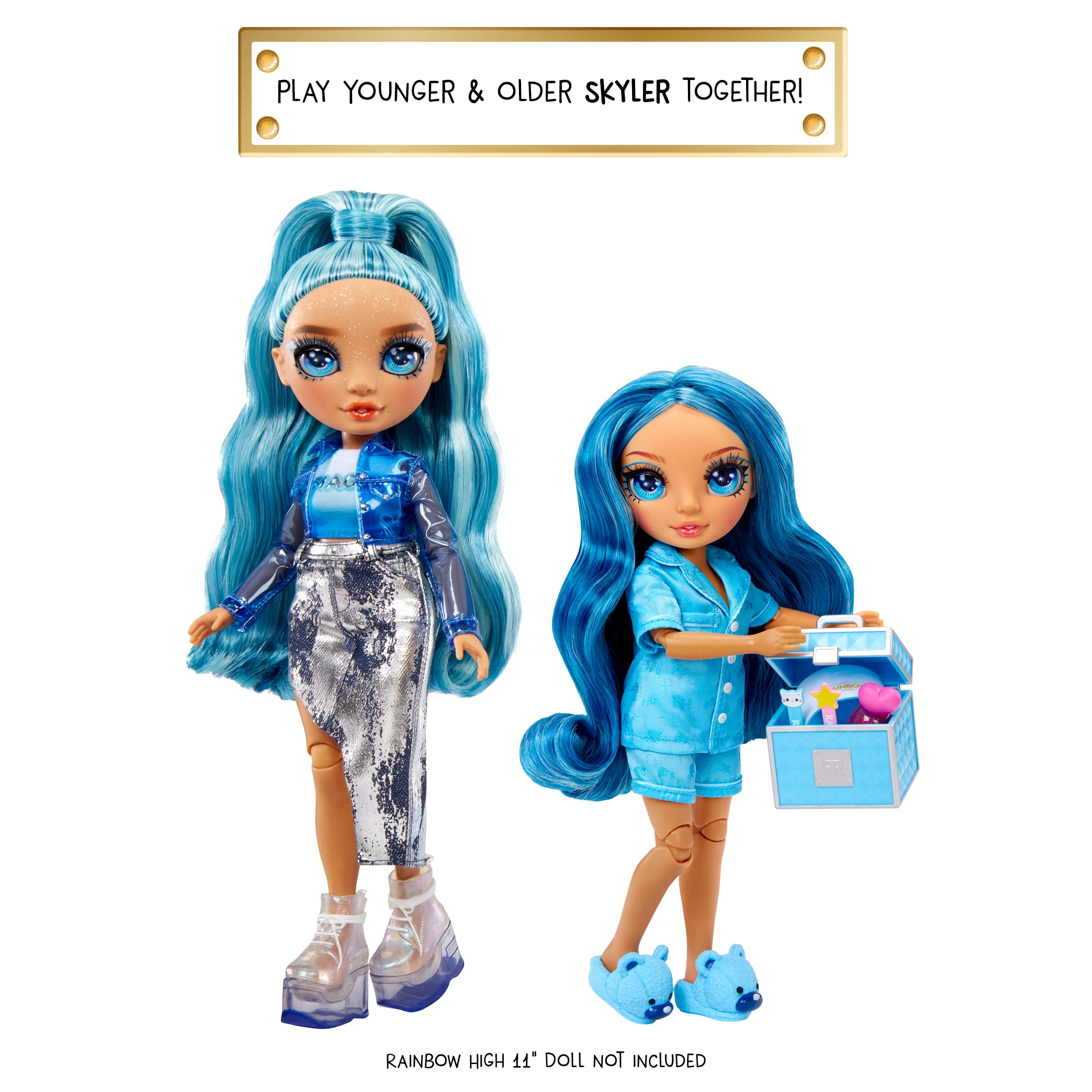 Rainbow High Junior High PJ Party - Skyler (Blue) - 22 cm Posable Doll with Nail Art Accessories - Ages 4-12 5