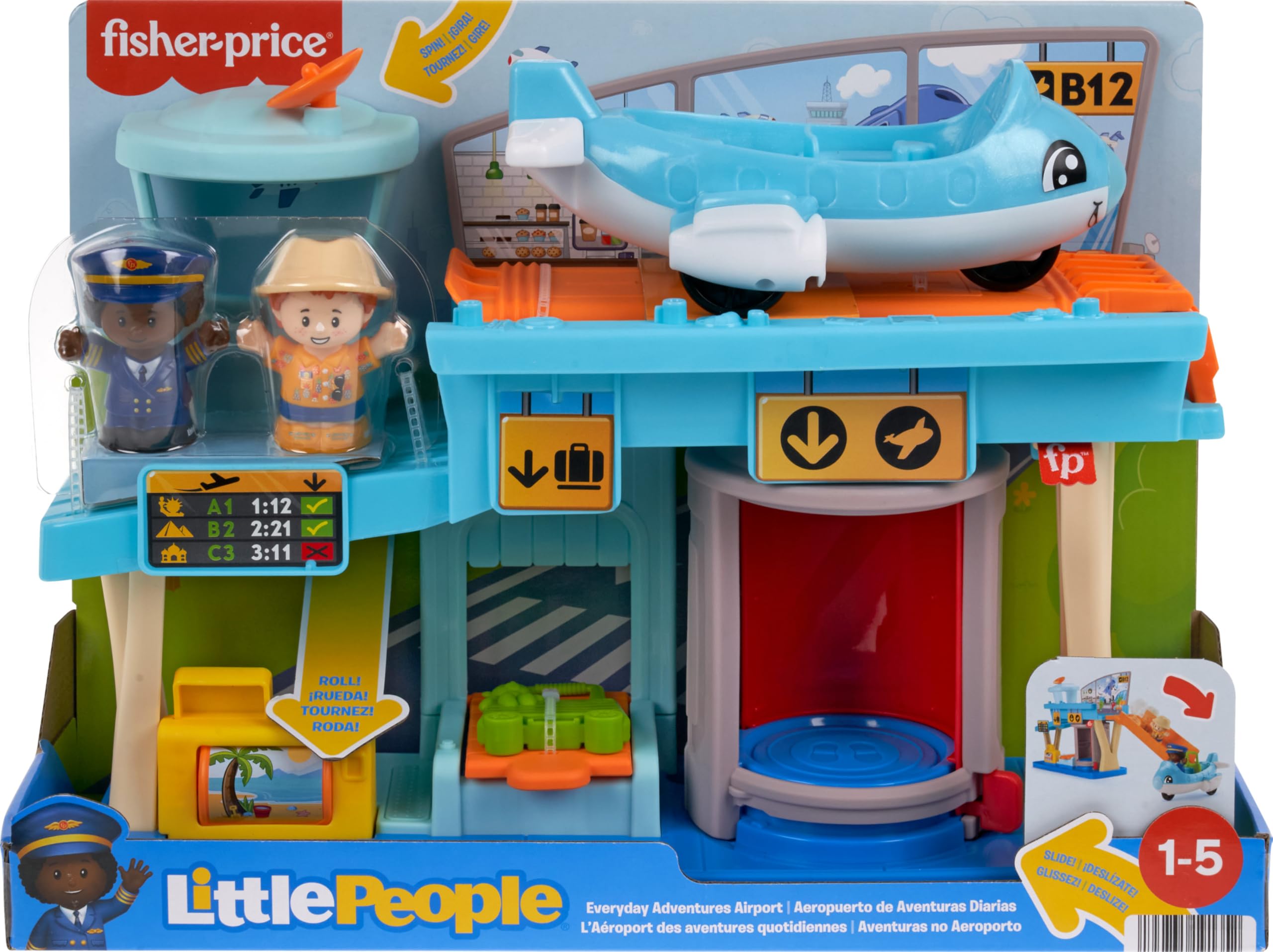 Little People Everyday Adventures Airport Playset with Airplane, Figures & Luggage | Ages 1-5 6