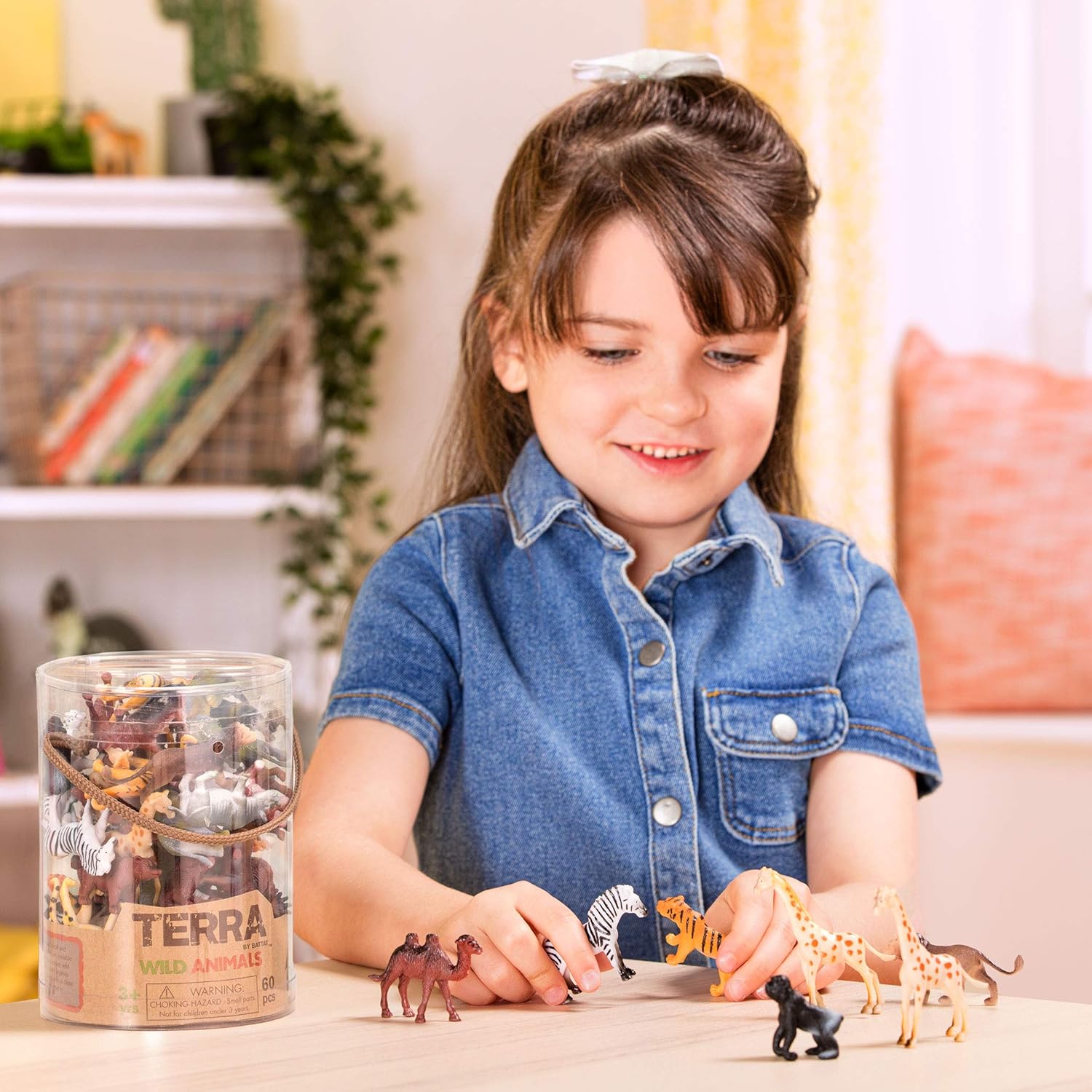 Terra by Battat Wild Animals – 60-Piece Miniature Animal Figurine Set for Kids 3+ 3