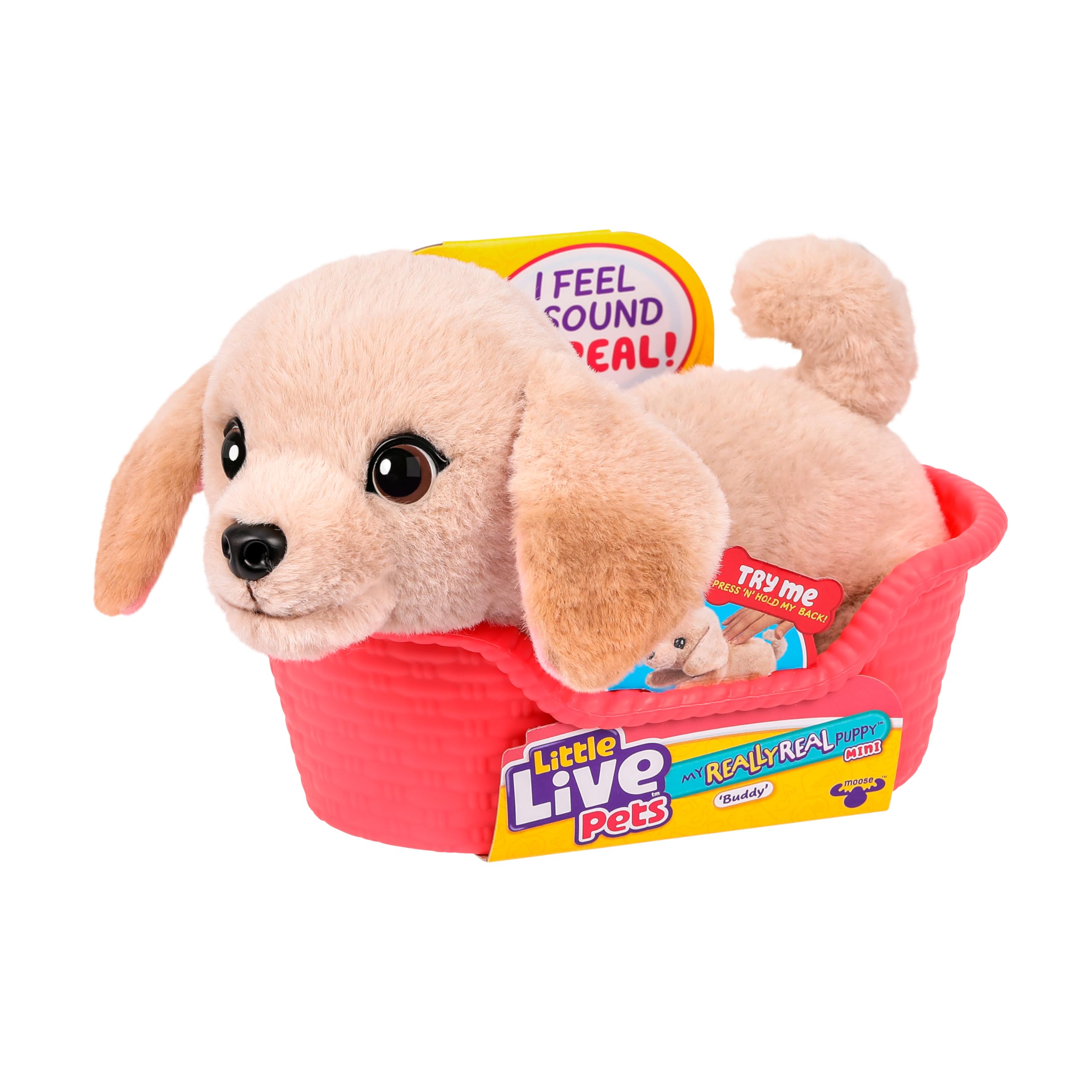 Little Live Pets My Really Real Puppy Minis - Buddy the Retriever Interactive Plush Toy | Mini Size