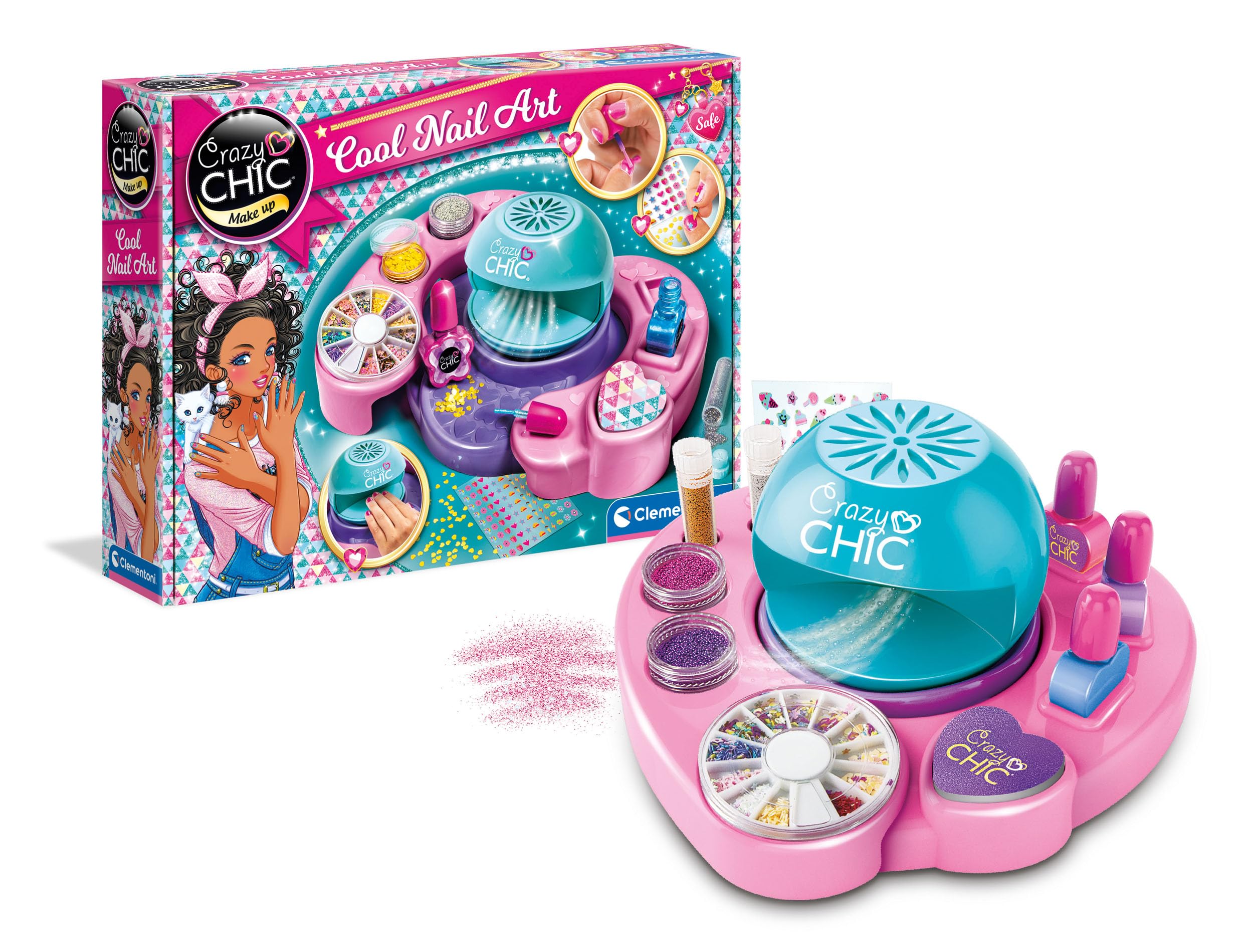 Clementoni Crazy Chic Cool Nail Art Set - Ages 6+ | Multi-coloured 9