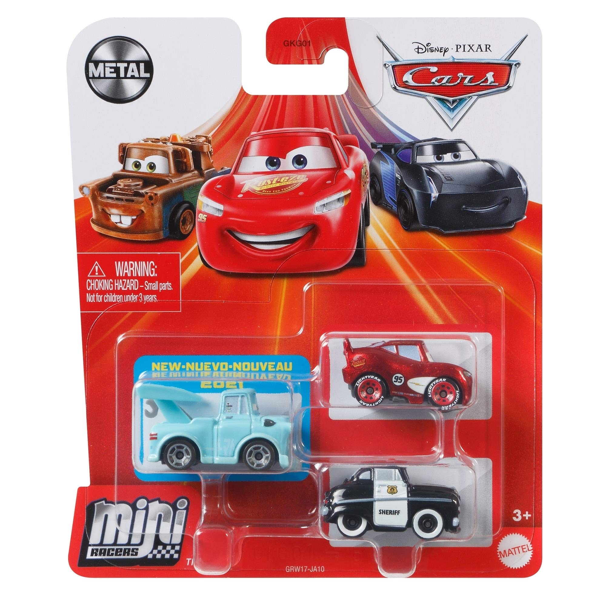 Disney and Pixar Cars Mini Racers 3-Pack - Metal Die-Cast Toy Vehicles for Kids 3+ 20