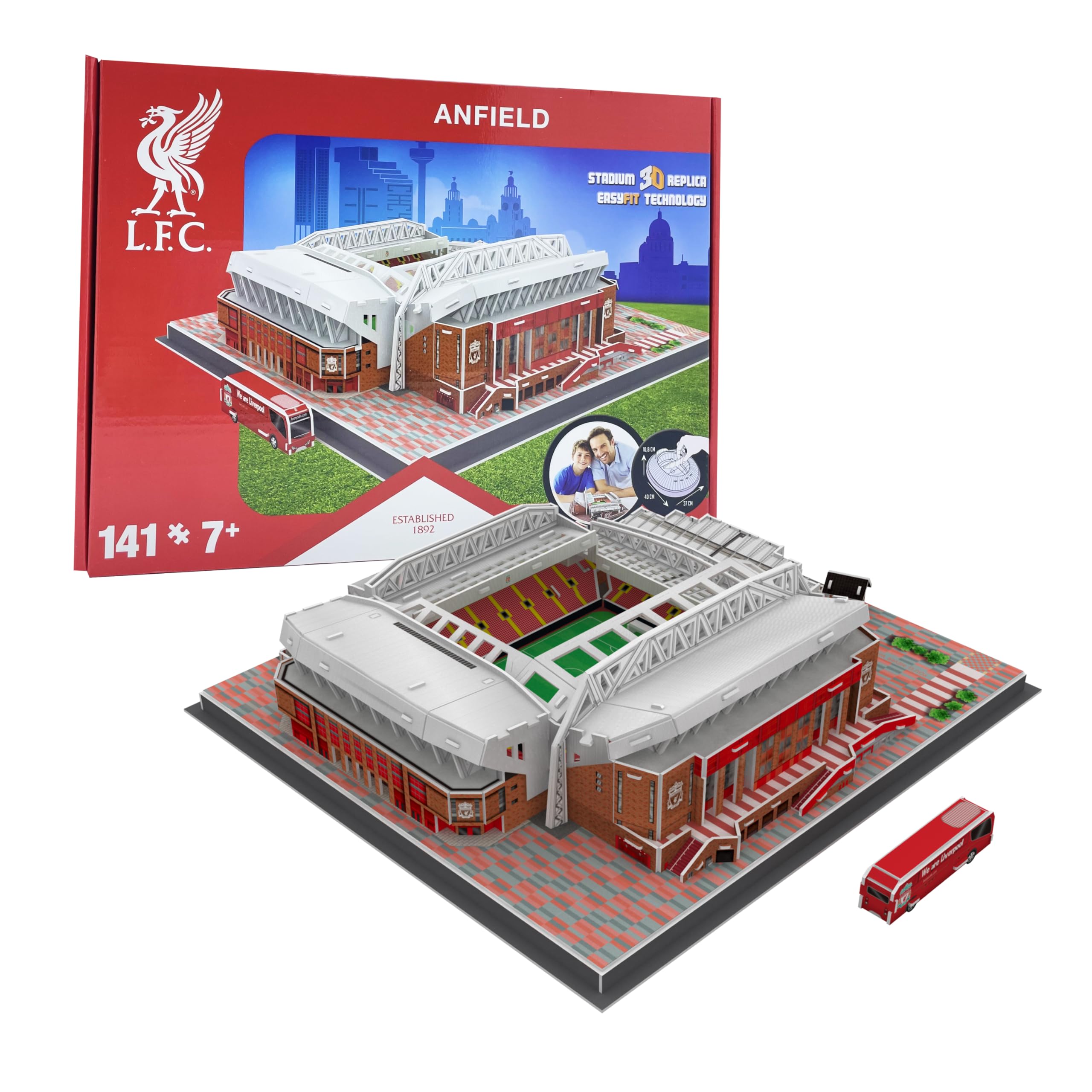 University Games Liverpool FC Anfield Stadium 3D Puzzle | 141 Pieces | Age 7+
