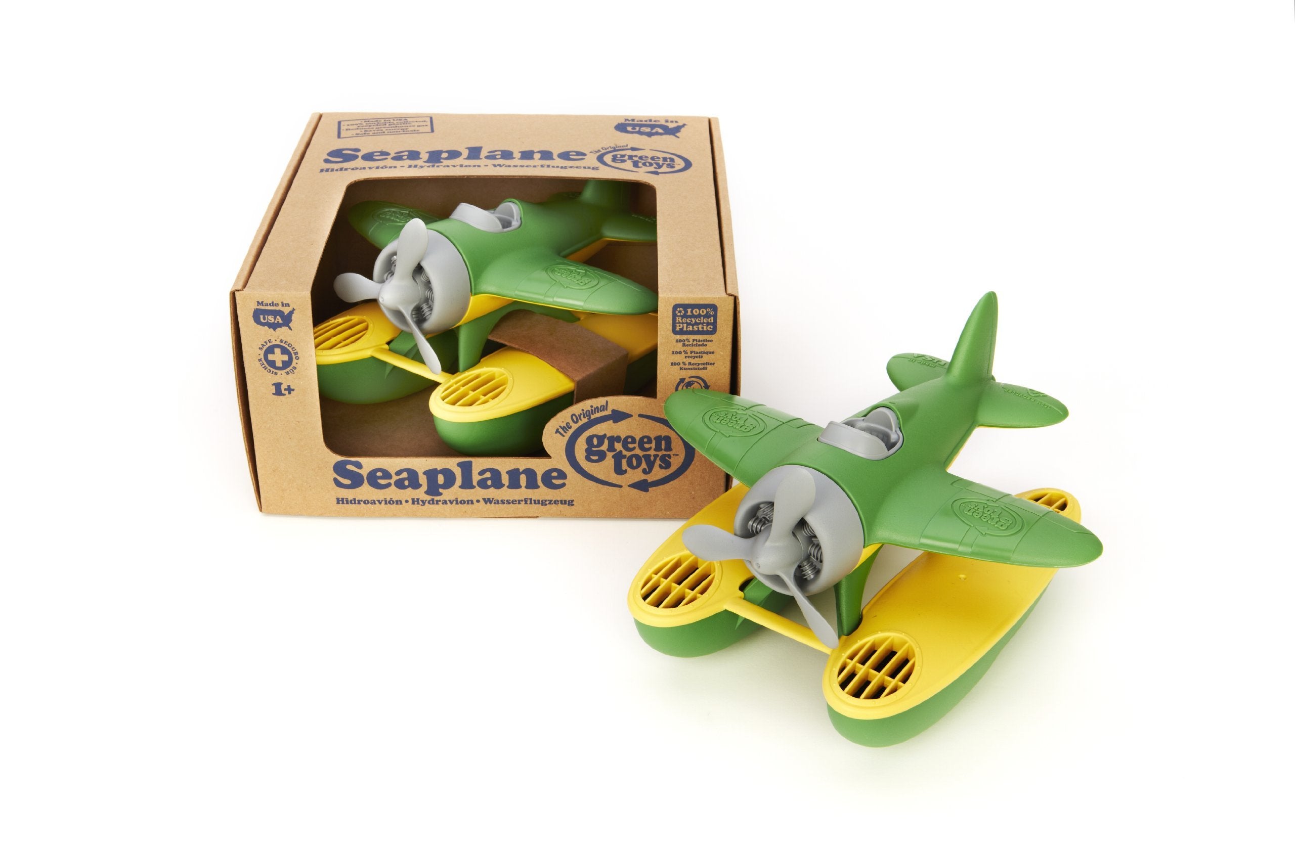 Green Toys Seaplane Bath Toy - Floats, Spinning Propeller, Made from Recycled Plastic, Ages 1+ 5