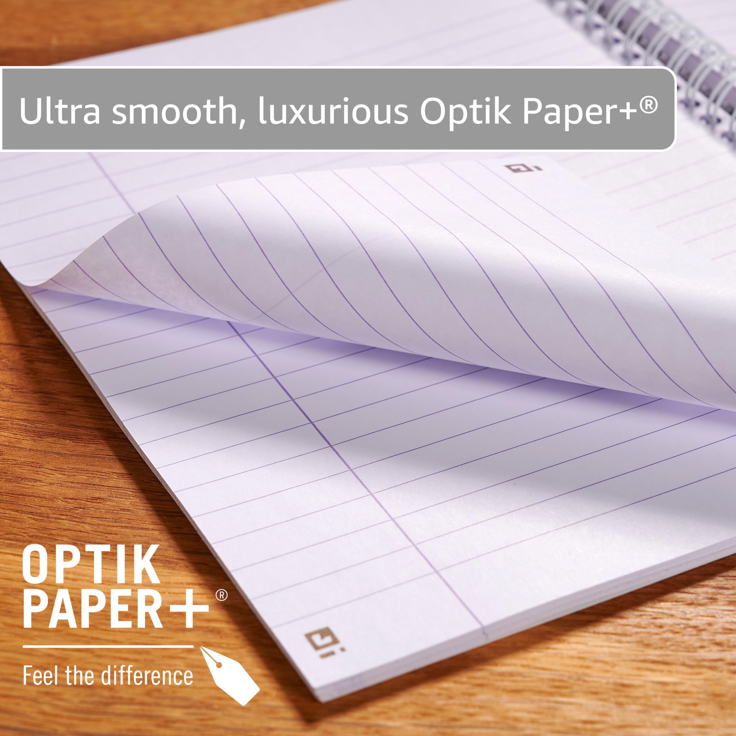 Oxford Campus A4+ Wirebound Notebook - 140 Pages, 8mm Lined with Margin, Perforated, Assorted Pack of 3