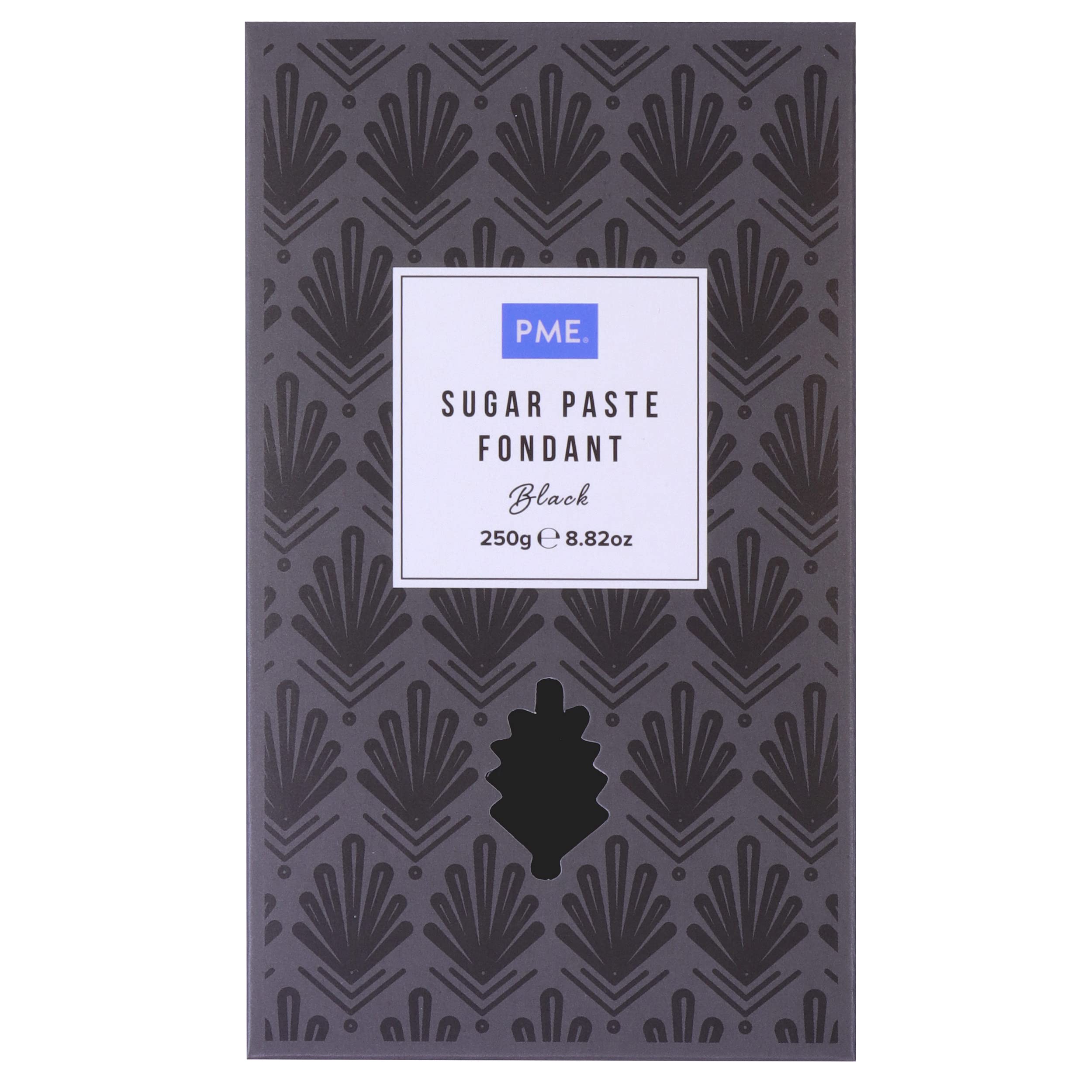 PME Sugar Paste Fondant - Black | 250g | Thermo-Tech Ready-to-Roll 1