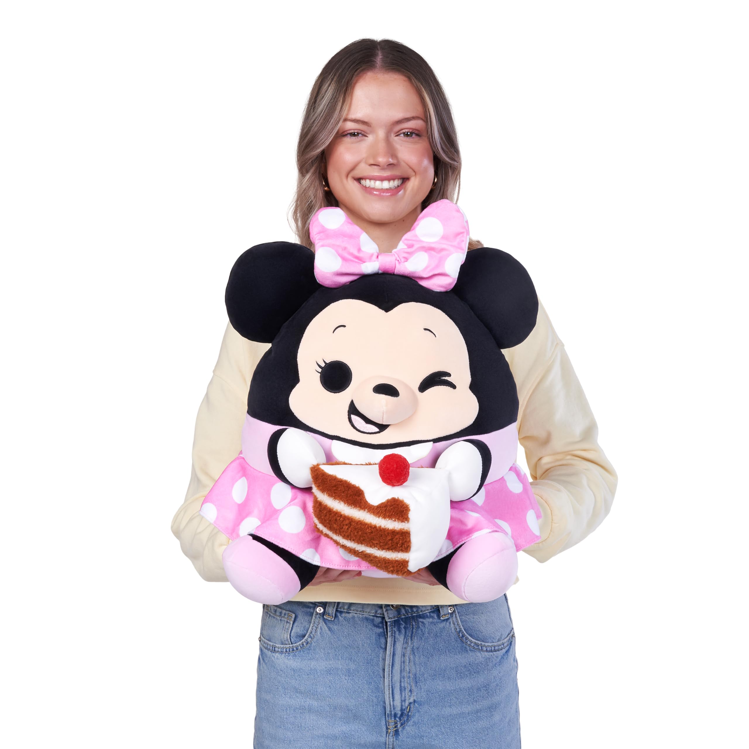 Snackles Disney Minnie 14-inch Plush with Snack Accessory - Super-Soft Huggable Stuffed Toy 12