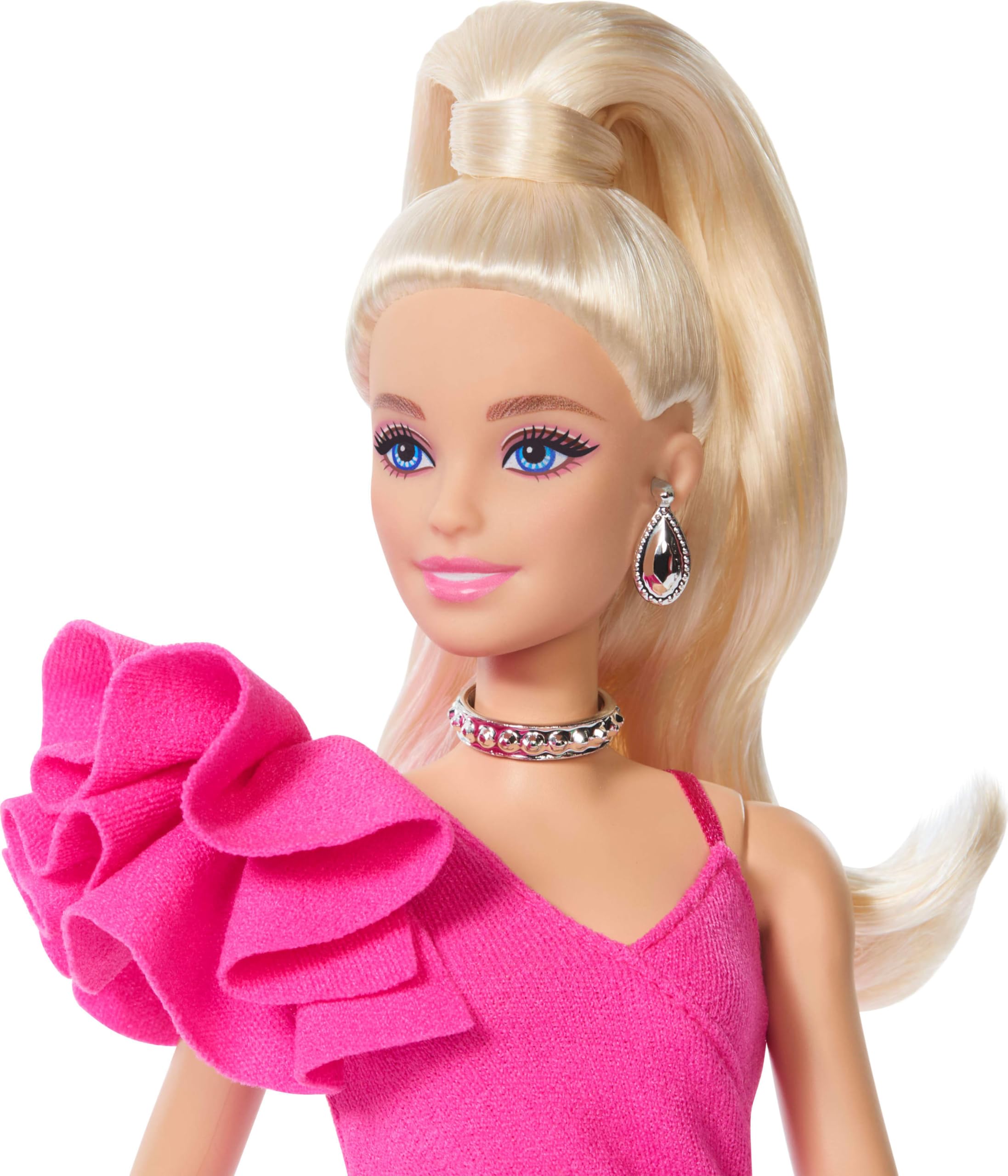 Barbie Deluxe Style Doll #15 - Blonde High Pony, Pink Barbiecore Dress | Ages 4+ | Model JJN73 2