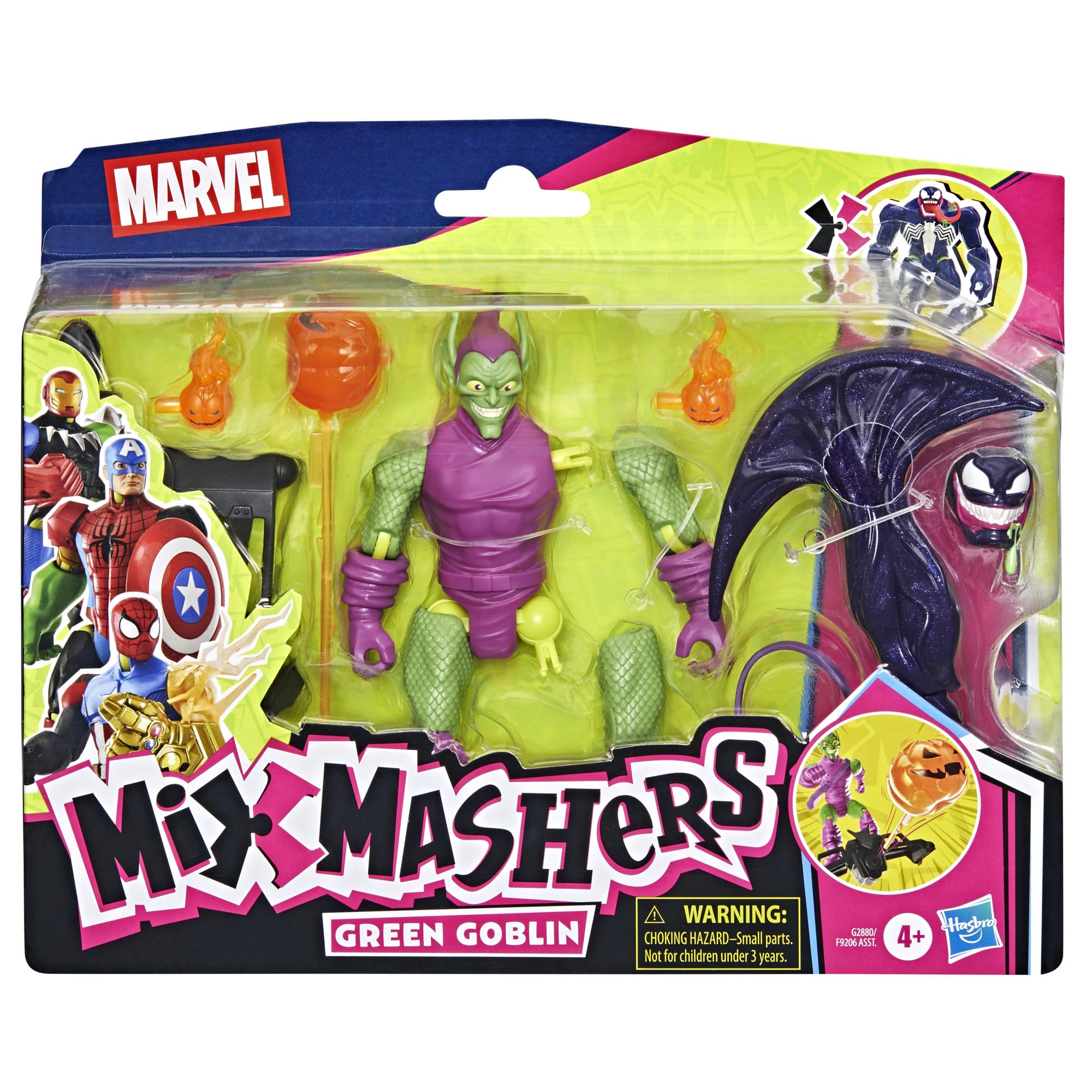 SPIDER-MAN MixMashers Green Goblin Action Figure - 5 Inch | Interchangeable Parts | Ages 4+ 2