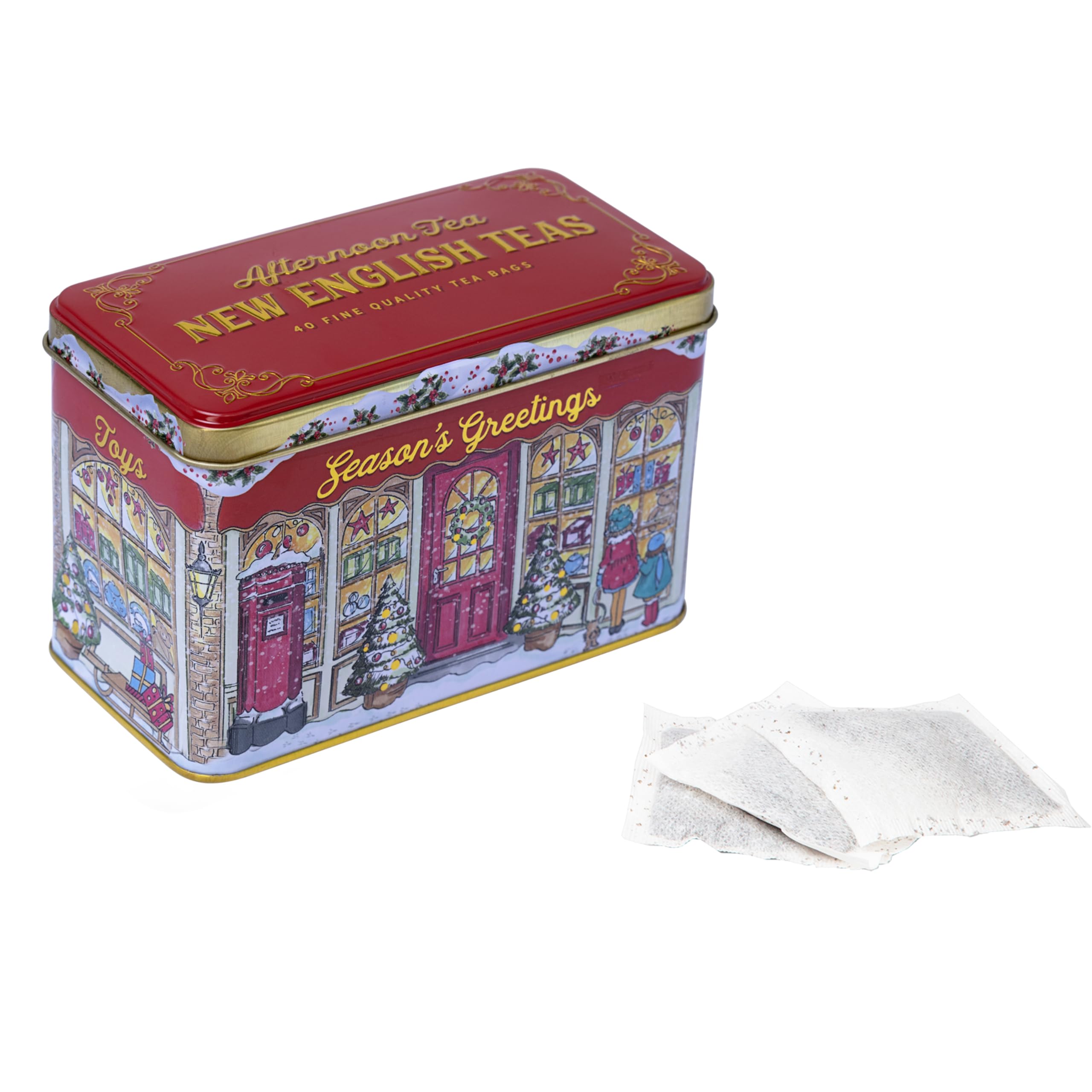 New English Teas Season's Greetings Christmas Tea Tin with 40 Afternoon Tea Bags 6