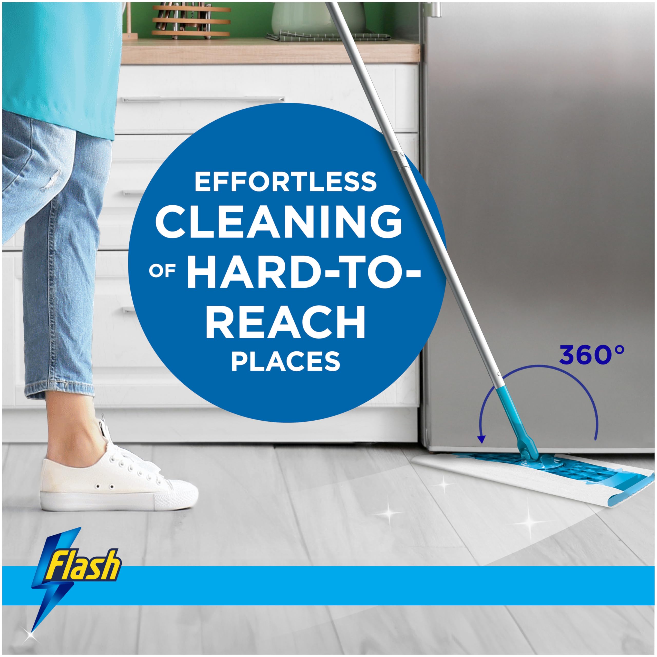 FLASH Speedmop Wet Mop Floor Cleaner Starter Kit with 6 Wet Refills | Citrus Scent 5