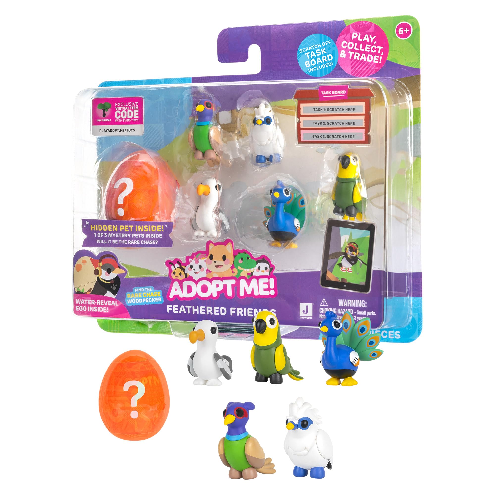 Adopt Me! Pets Multipack Feathered Friends - Hidden Mystery Pet - 6-Pack Collectible Set