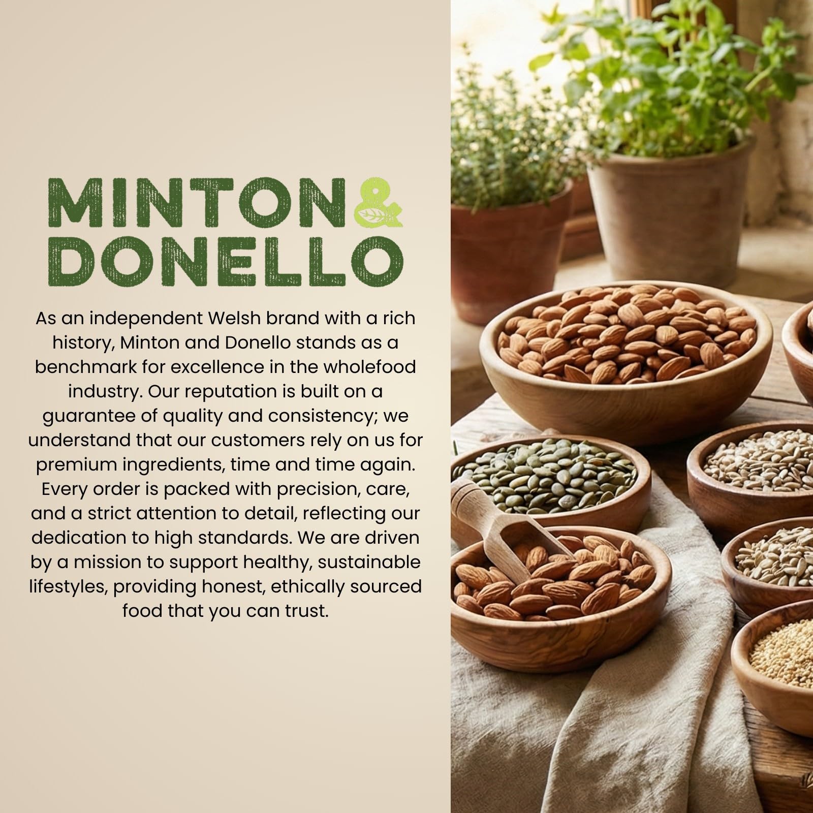 Minton & Donello Organic Mung Beans - 500g Pack | Whole Green Gram | High Protein & Fibre 5