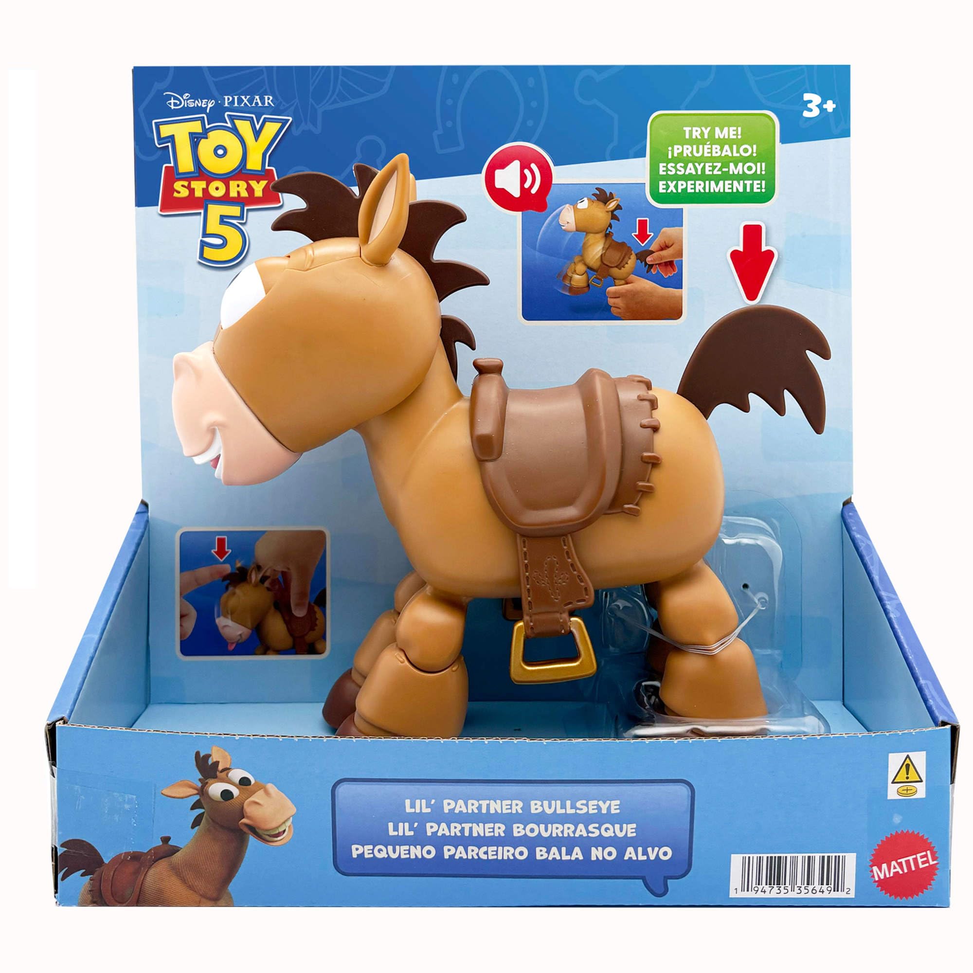 Mattel Disney and Pixar Toy Story 5 Posing Horse Figure with Sounds, Lil P | 7.5-inch Tall 6