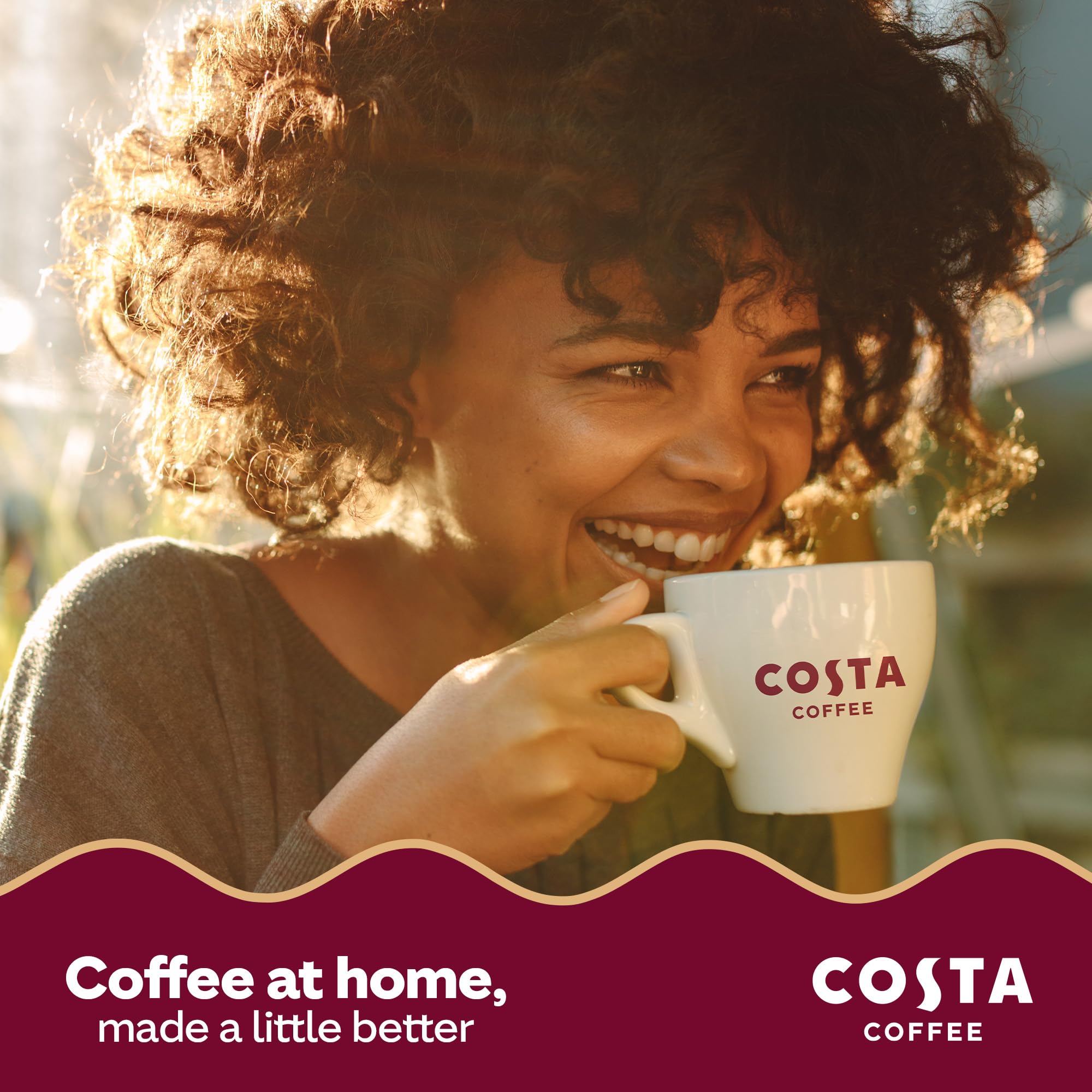 Costa Dark Intense Roast Aluminium Coffee Pods (Pack of 10, 100 Total) - Fortuna Model - Compatible with NespressoⓇ* Original & L’OR Barista 7
