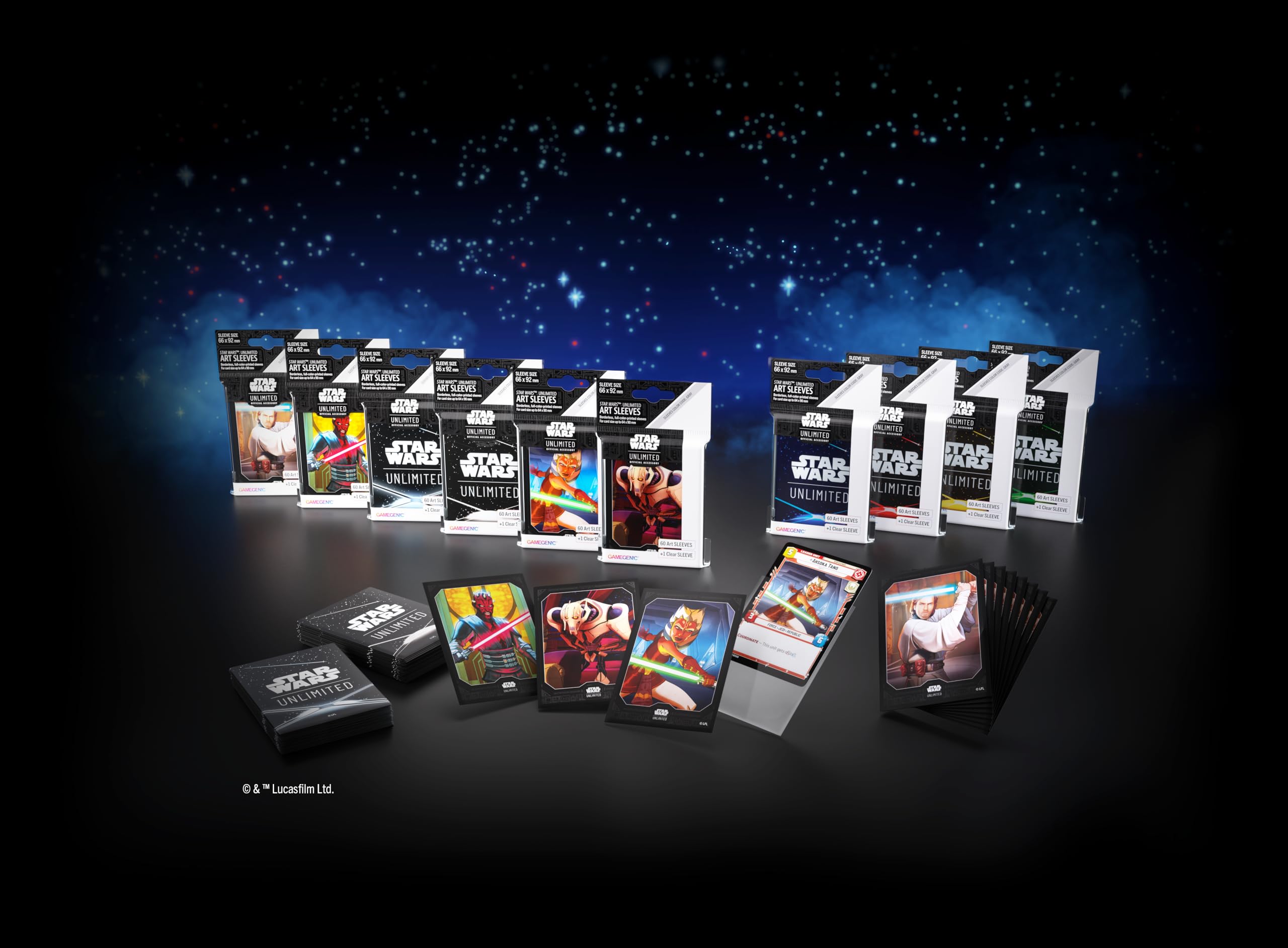 Gamegenic Star Wars Unlimited Art Sleeves 60-Pack, White & Clear Design 5
