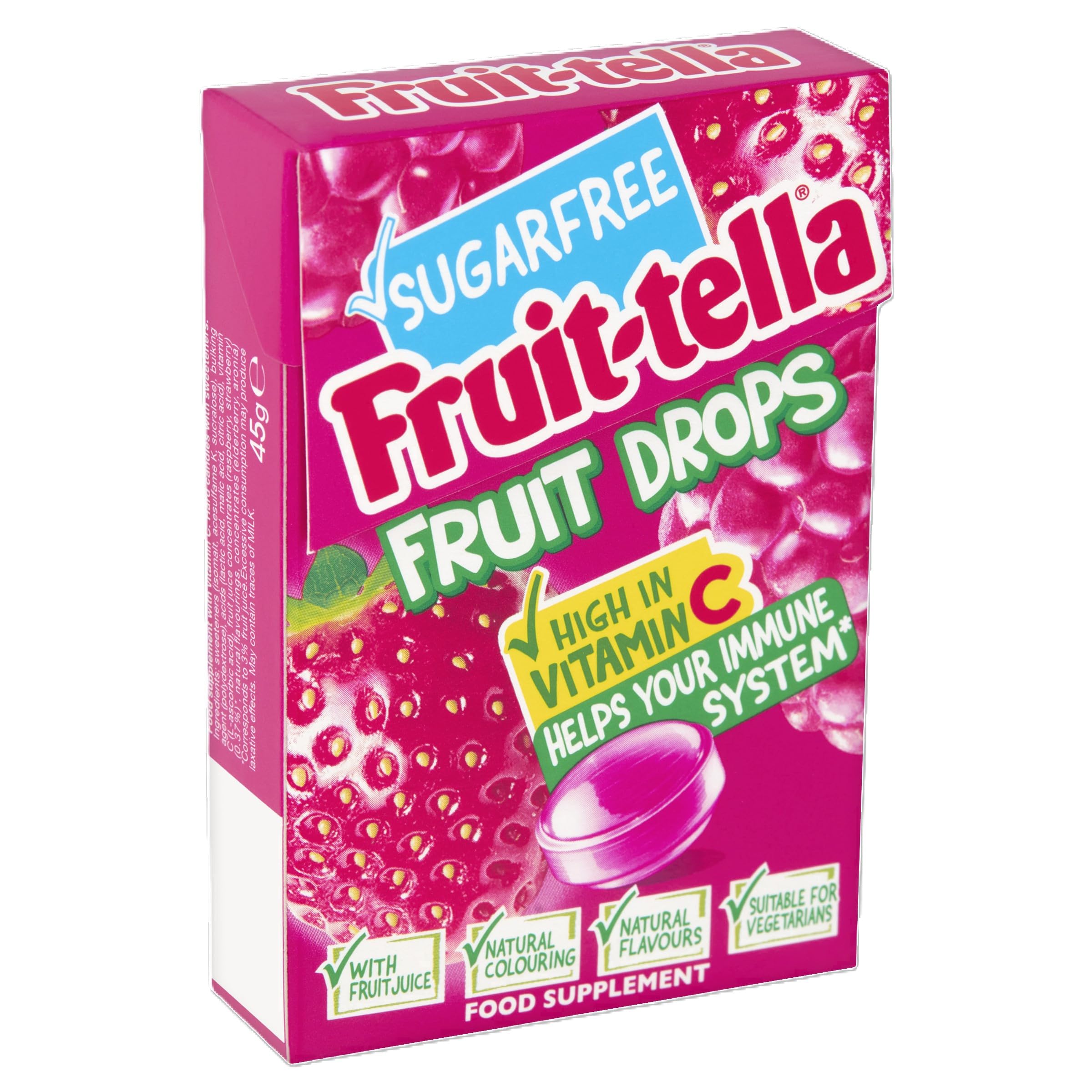 Fruittella Fruit Drops - Sugar Free Red Berry Mix Sweets | Pack of 10 | High in Vitamin C 4